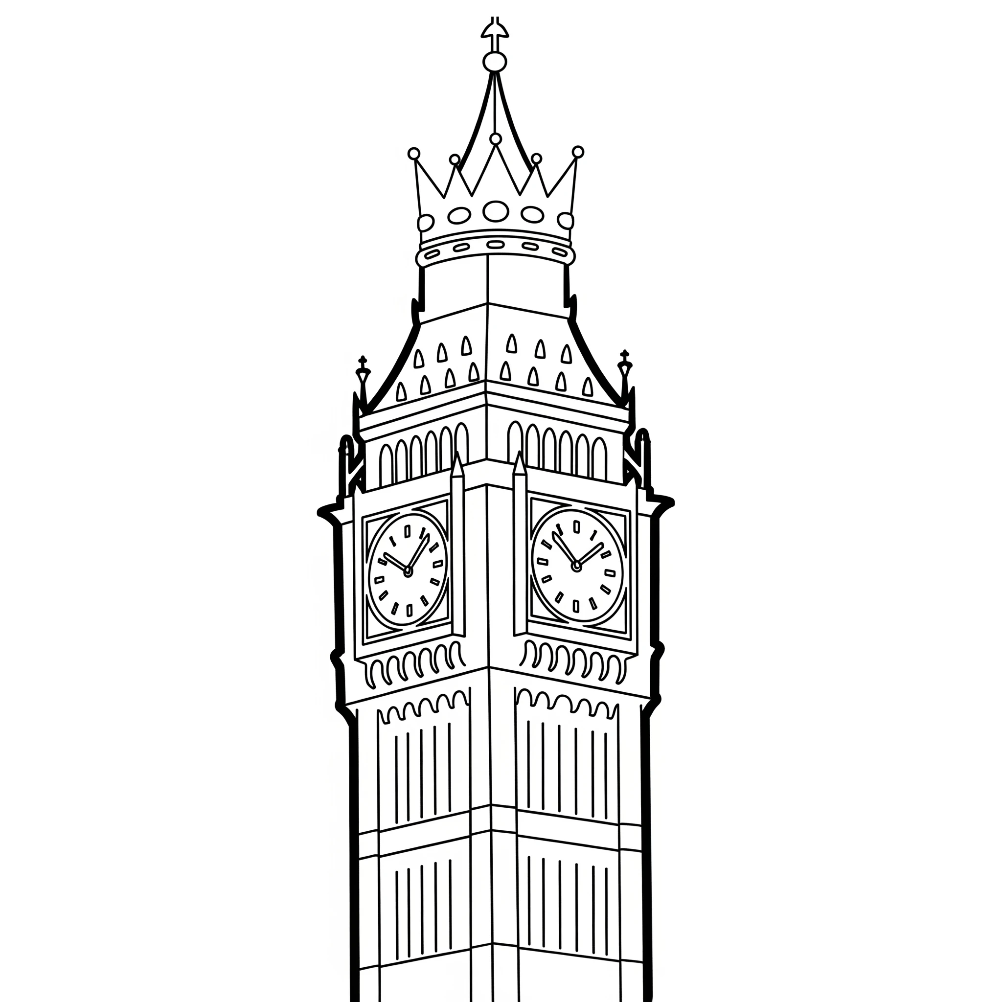 coloriage Big Ben à imprimer pour enfant de 6 ans