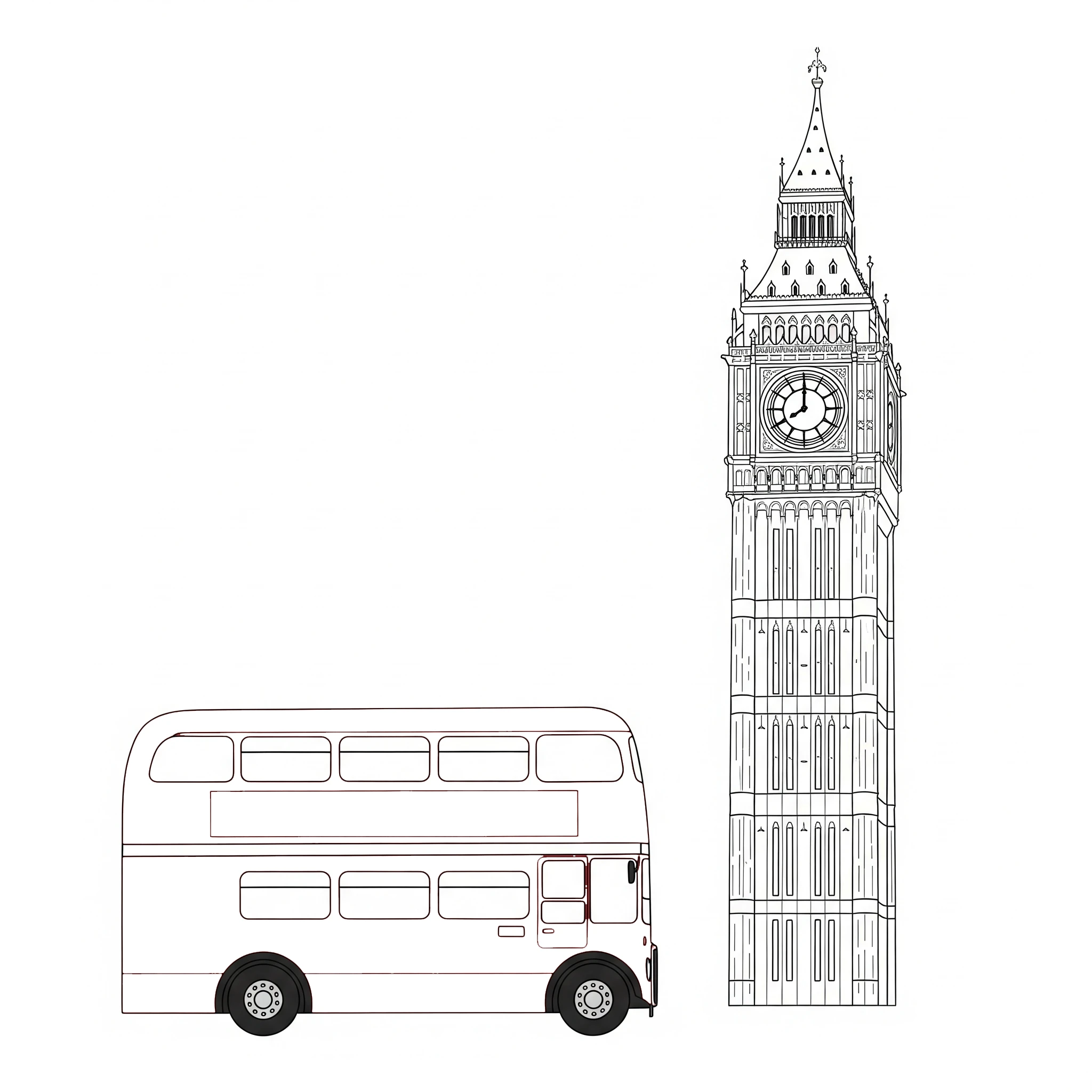 coloriage Big Ben pour enfant de 6 ans