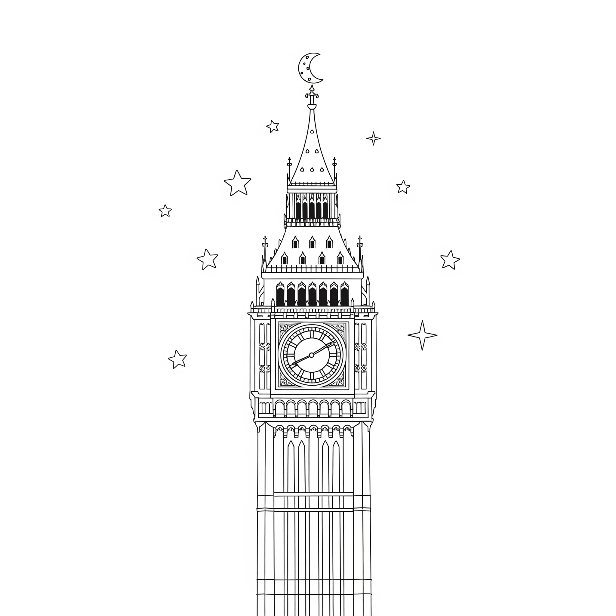 coloriage Big Ben pour enfants