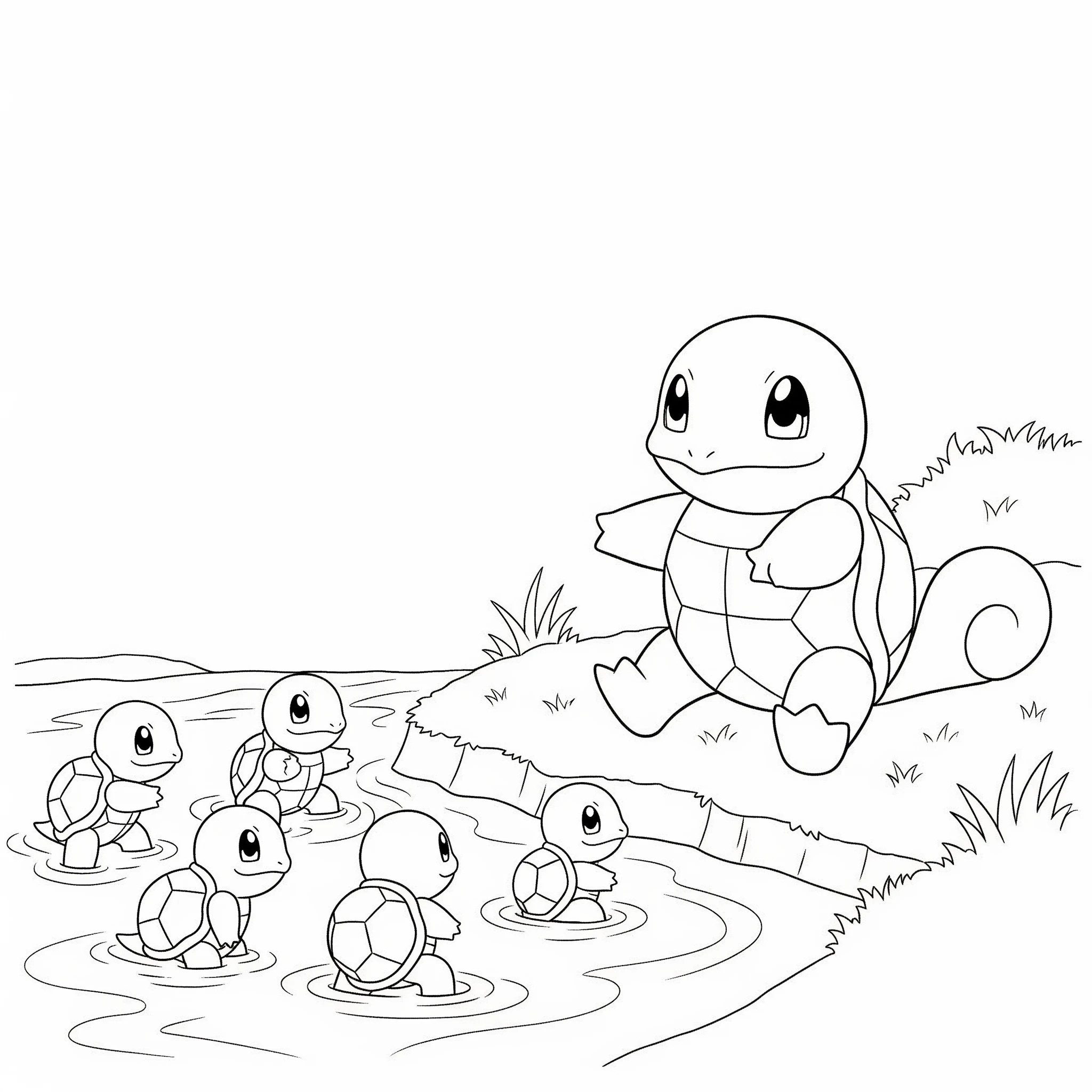 coloriage Carapuce à imprimer gratuitement pdf