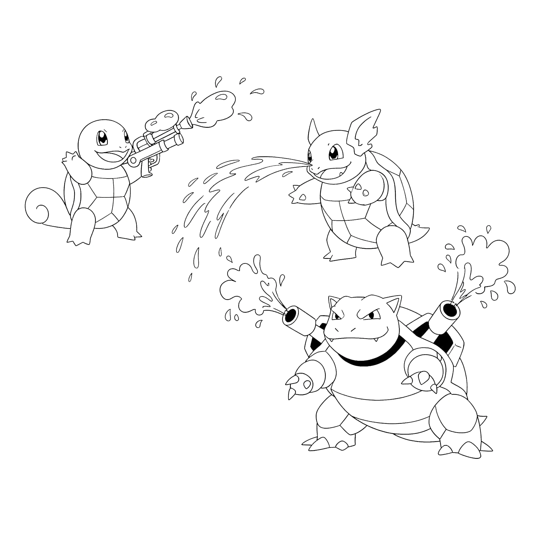 télécharger coloriage Carapuce gratuit