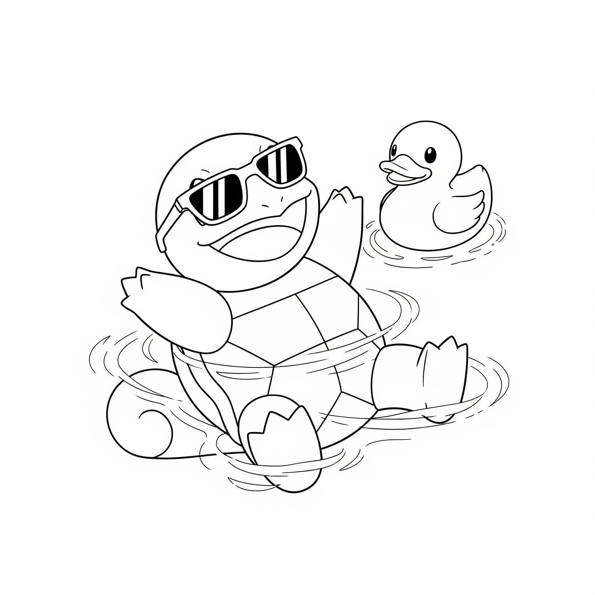 coloriage Carapuce d'enfant a imprimer