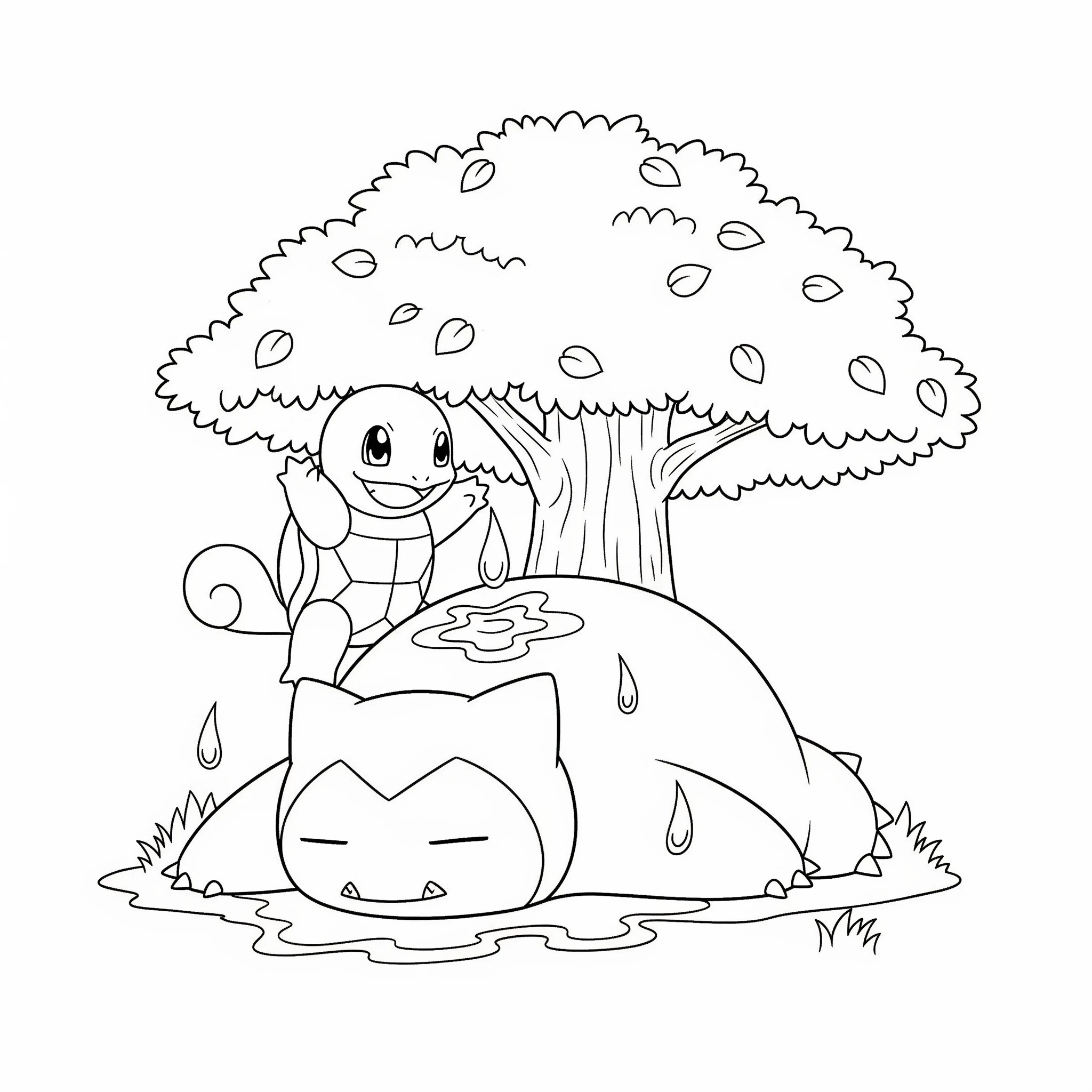 image de coloriage Carapuce pour enfant