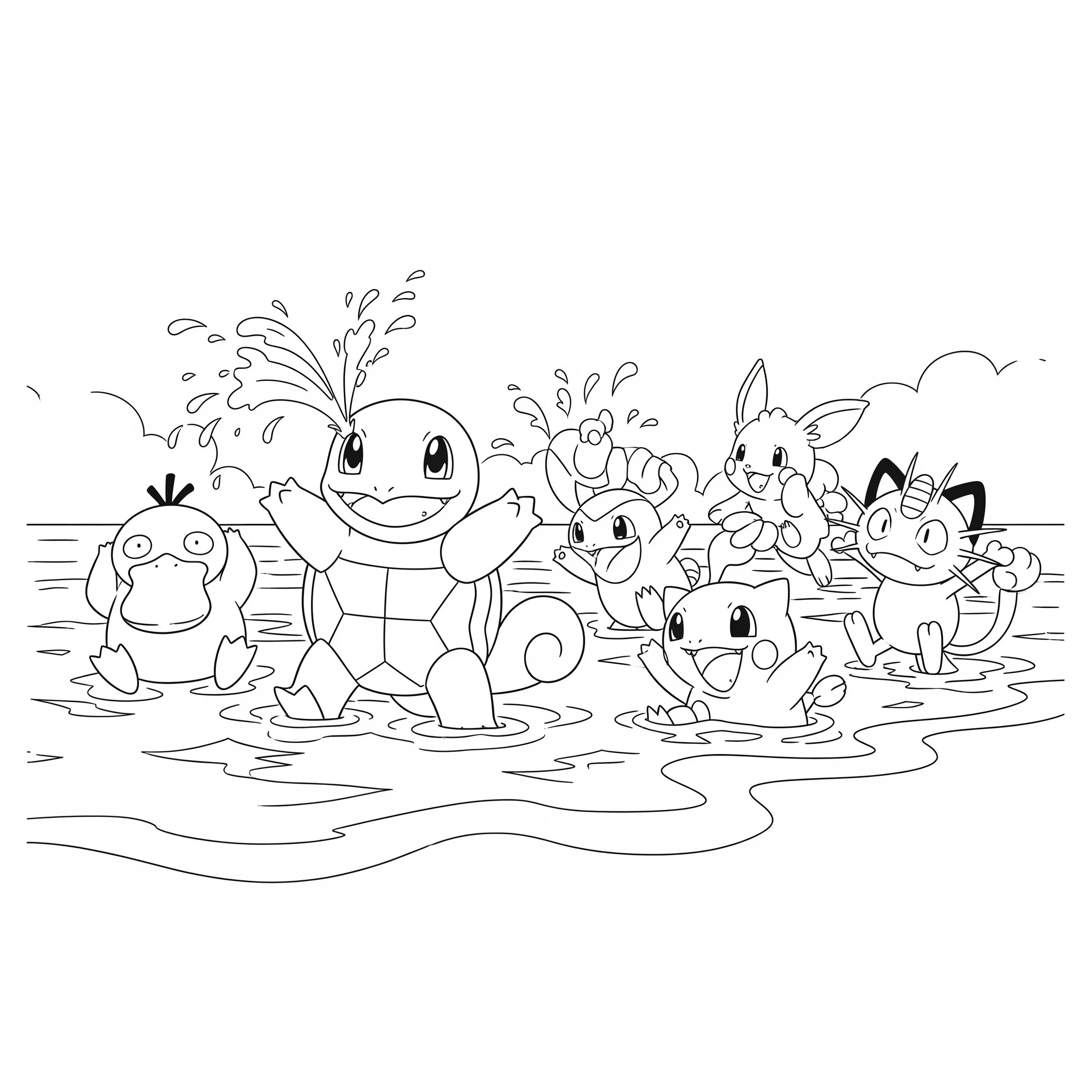 coloriage Carapuce pour enfants