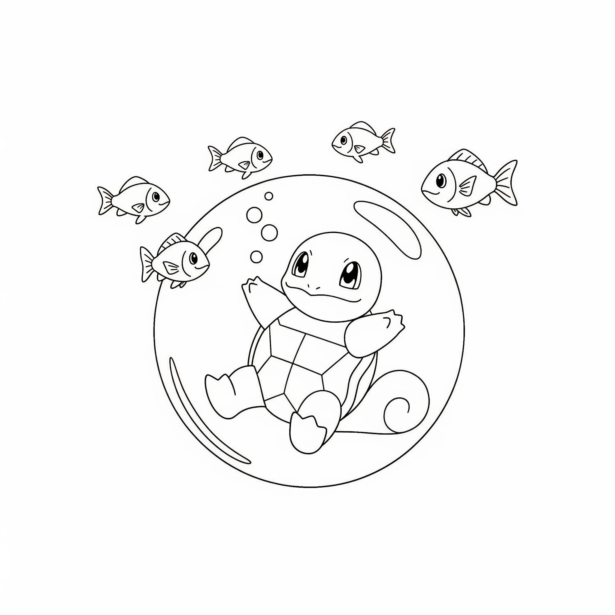 coloriage Carapuce pour enfant de à imprimer 1