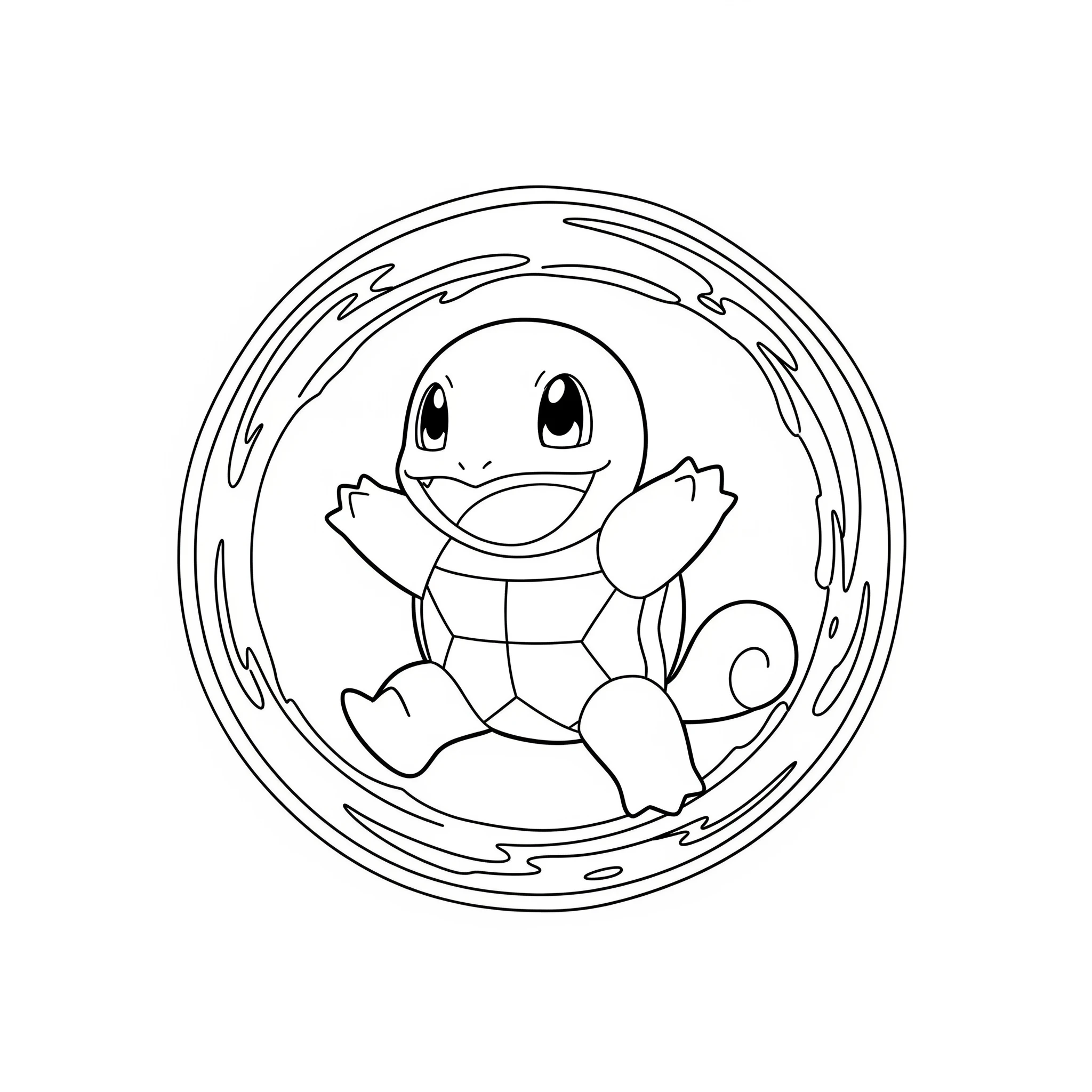 coloriage Carapuce pour enfant de 4 ans