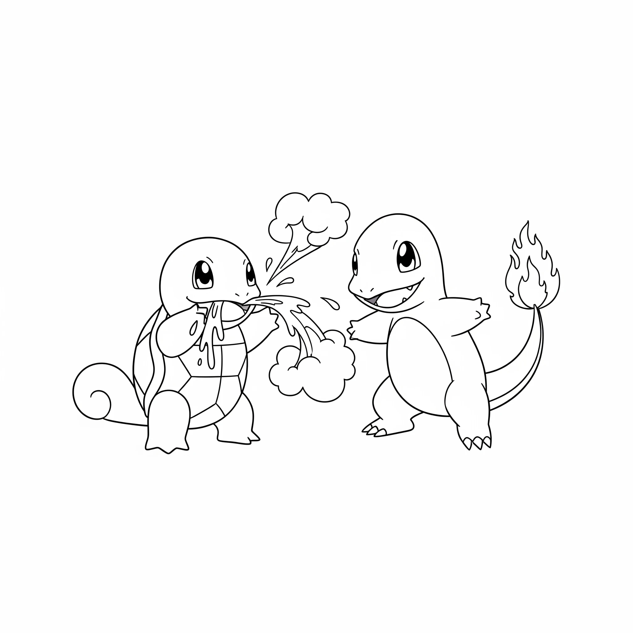 coloriage Carapuce et apprentissage