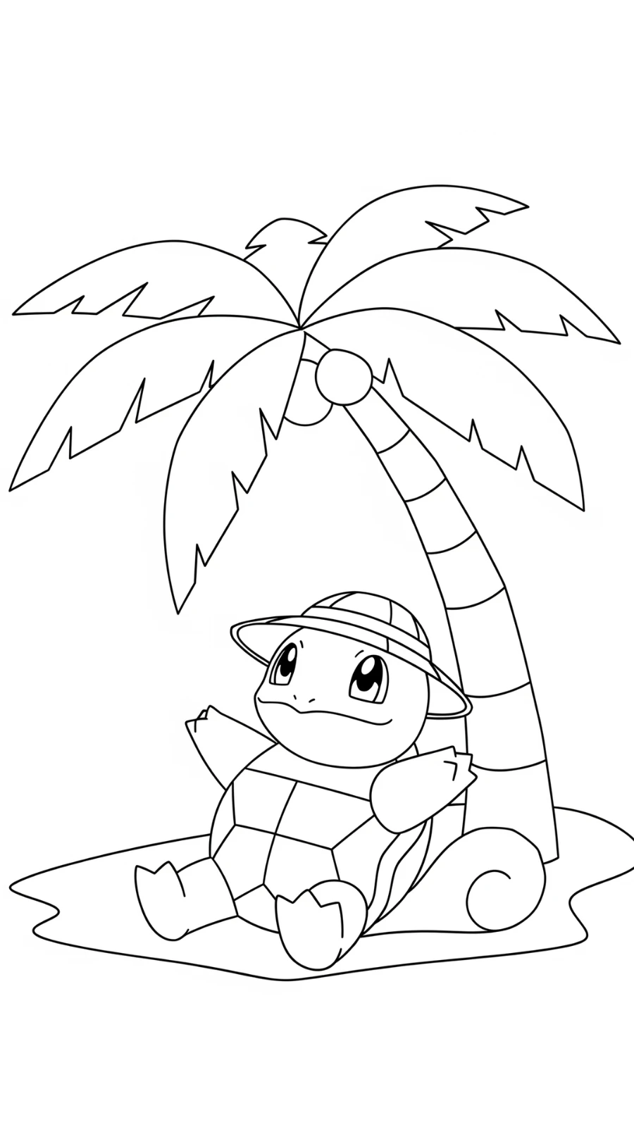 coloriage Carapuce pour enfant de 7 ans