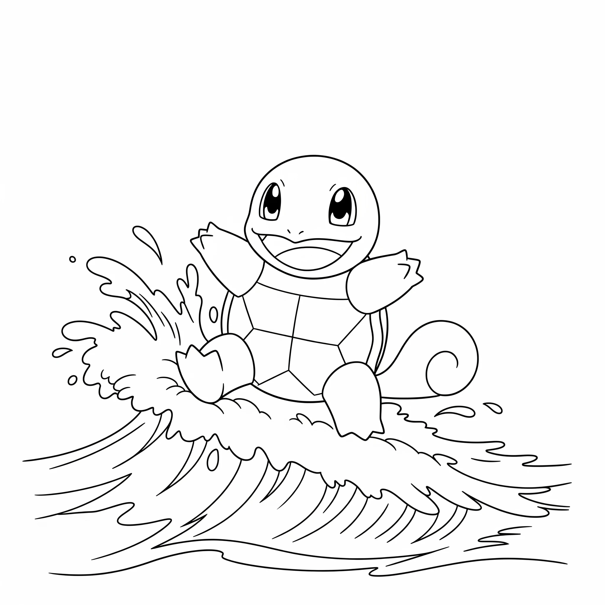 coloriage Carapuce pour enfant de à imprimer