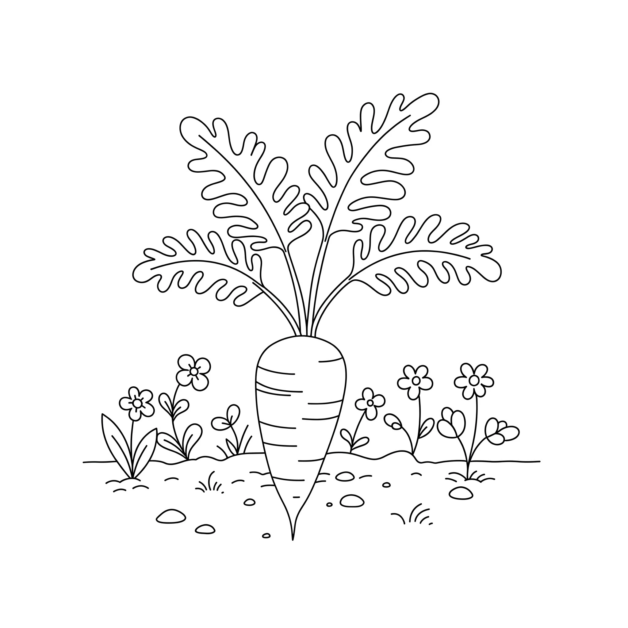 coloriage Carotte pour enfant de 6 ans