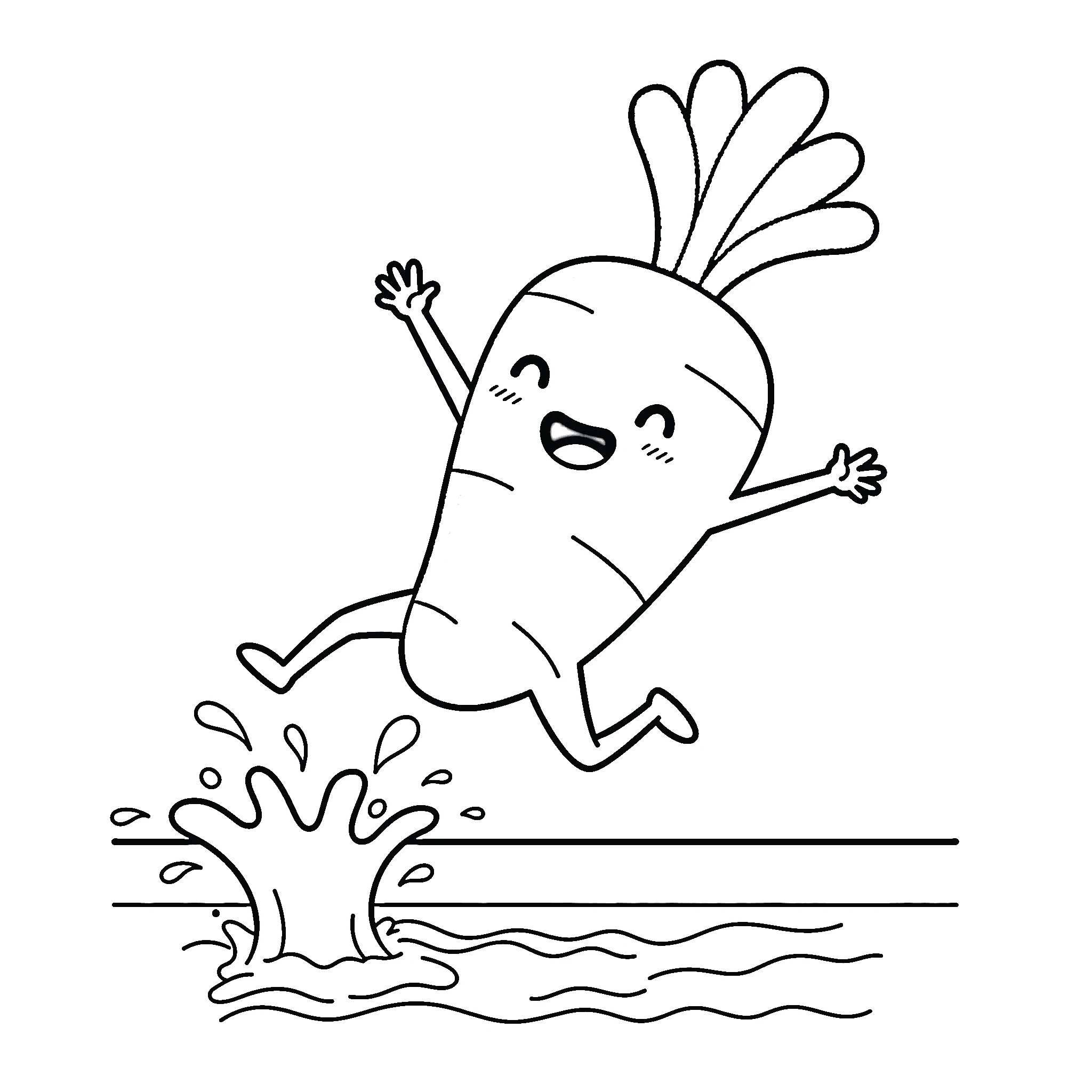 coloriage Carotte a dessiner en ligne