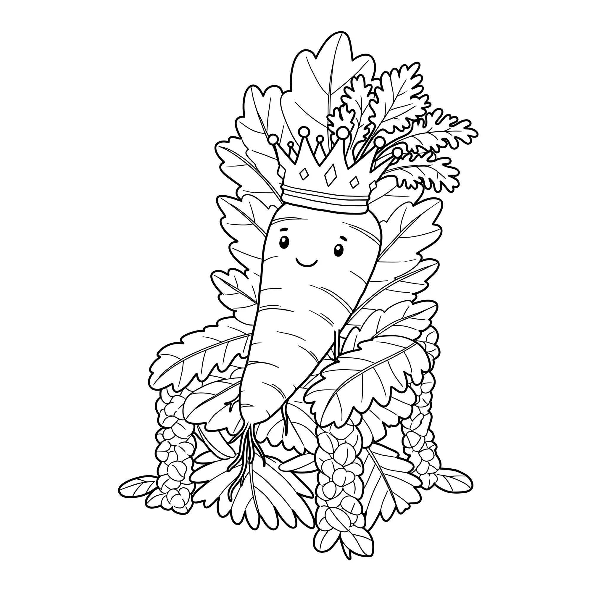 coloriage Carotte a imprimer pour enfant de 4 ans