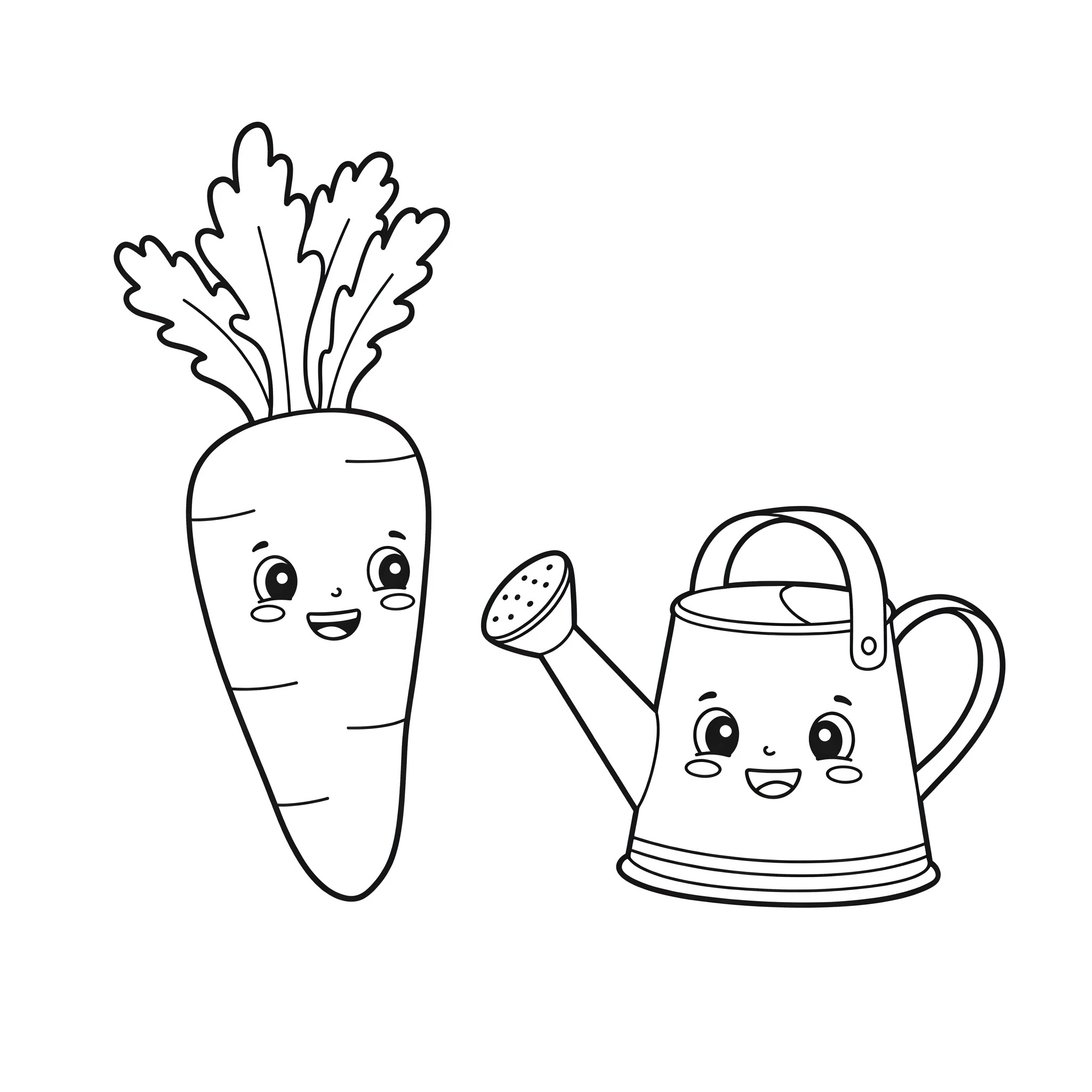 coloriage Carotte en ligne pour enfant 1