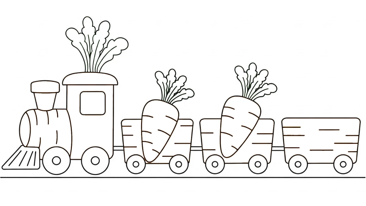 coloriage Carotte à imprimer gratuit