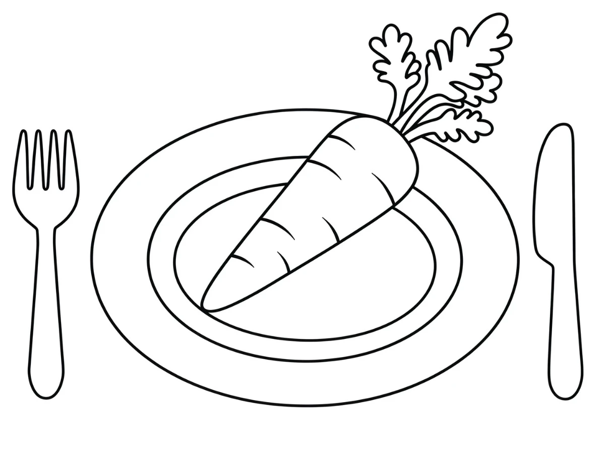 coloriage Carotte en ligne pour enfant