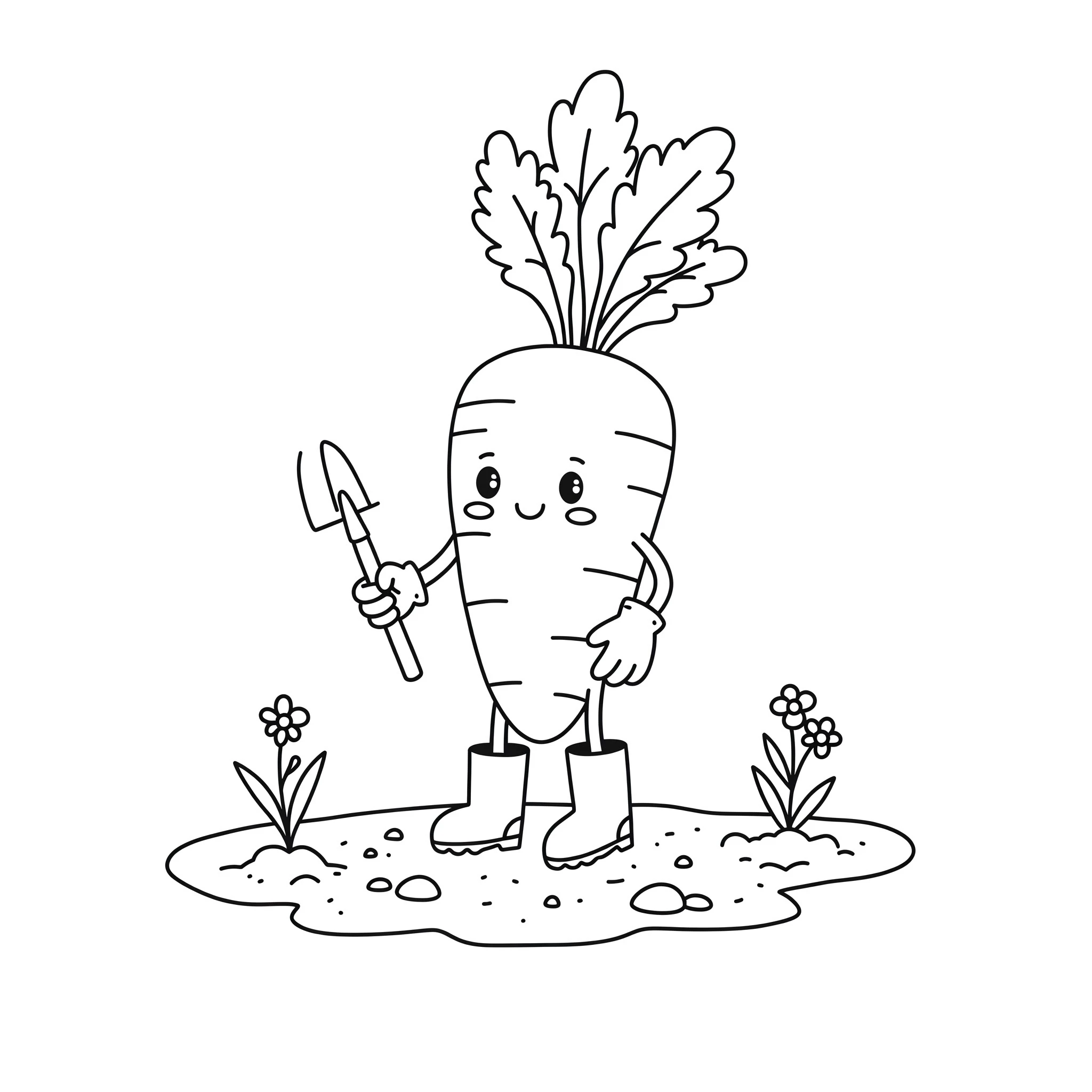 coloriage Carotte à imprimer gratuitement pdf