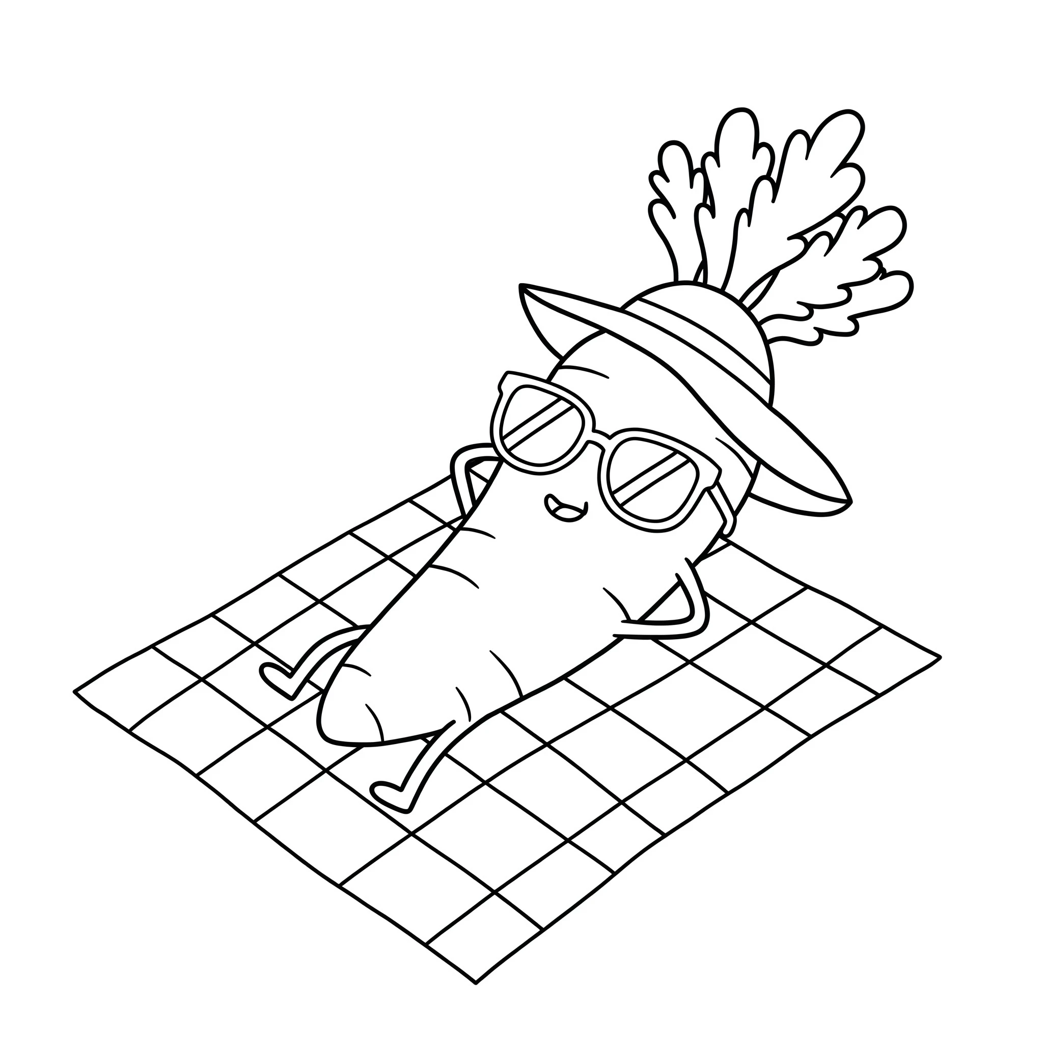 coloriage Carotte pour enfant à imprimer
