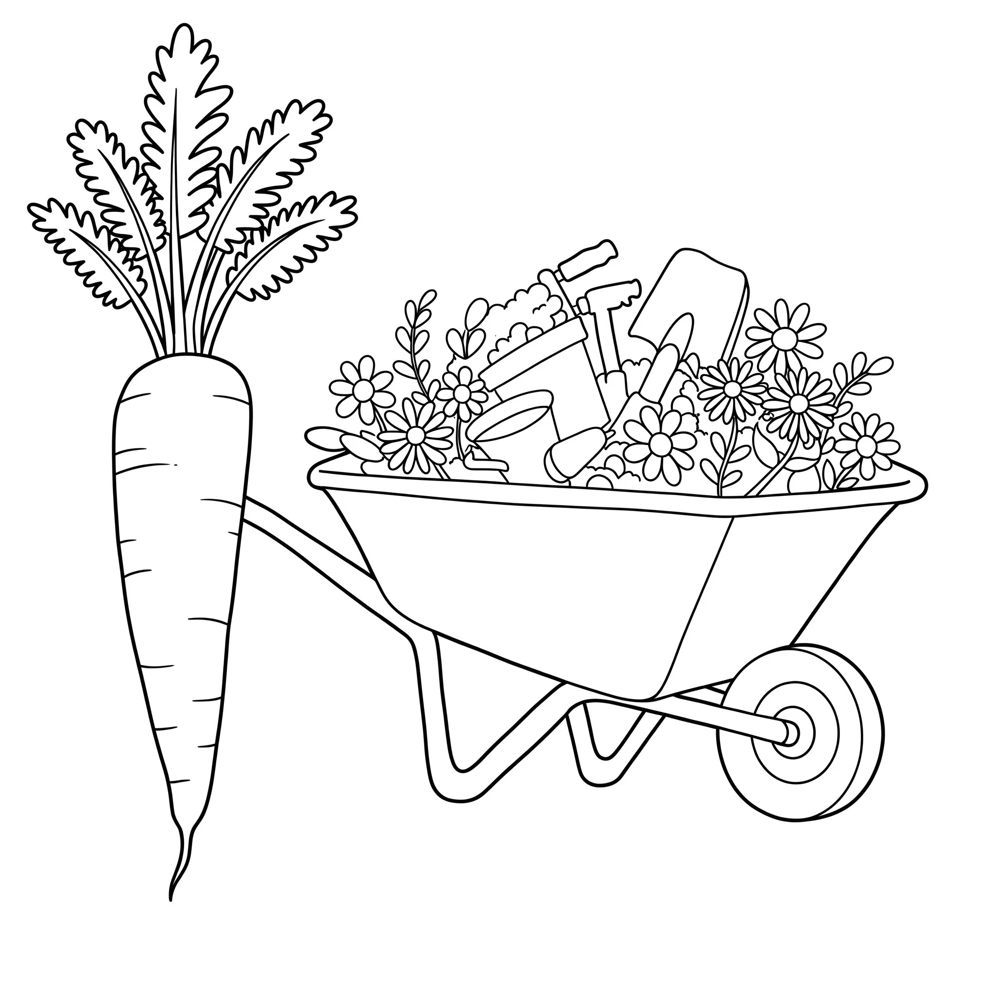 coloriage Carotte de pour enfants 1