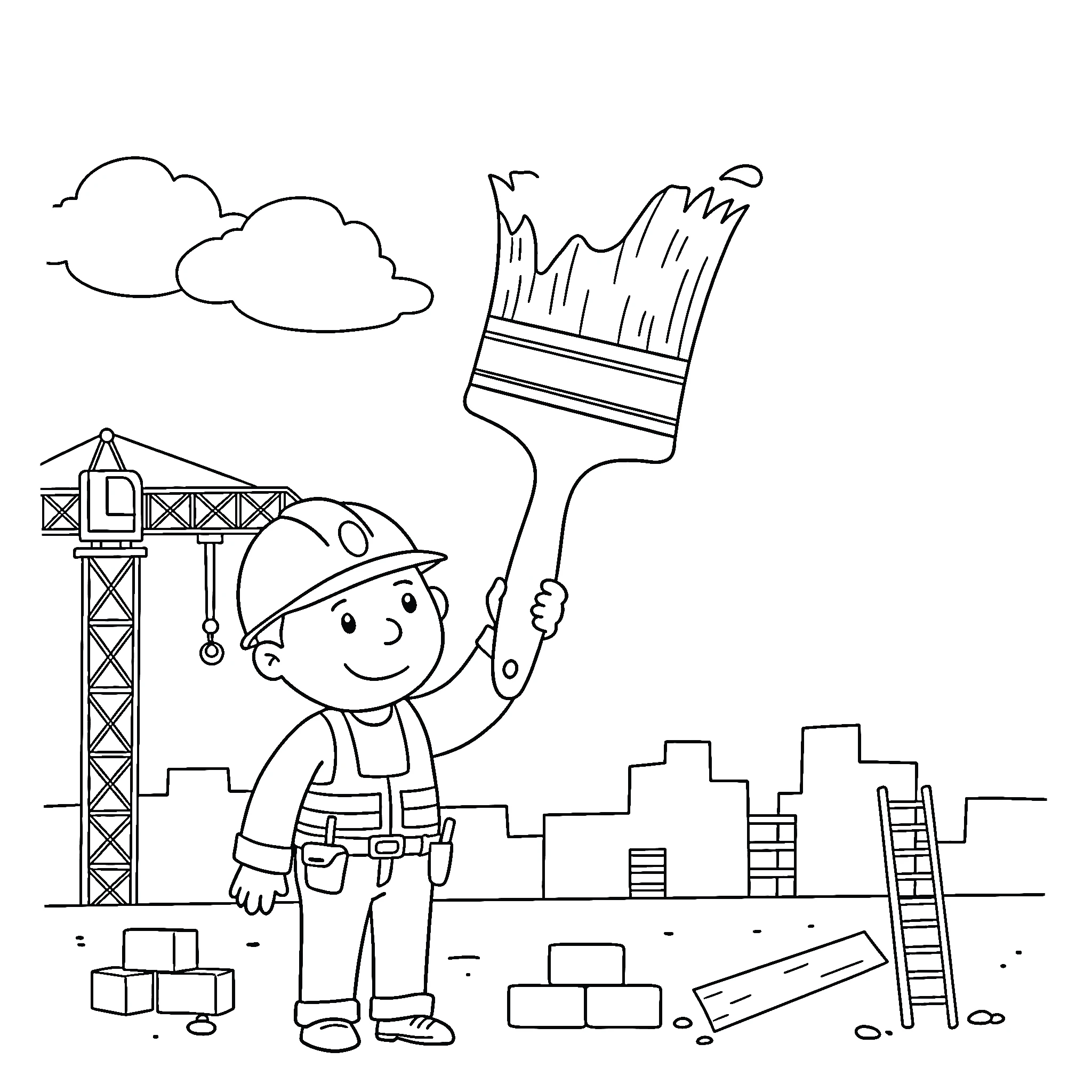 coloriage Chantier gratuit 1