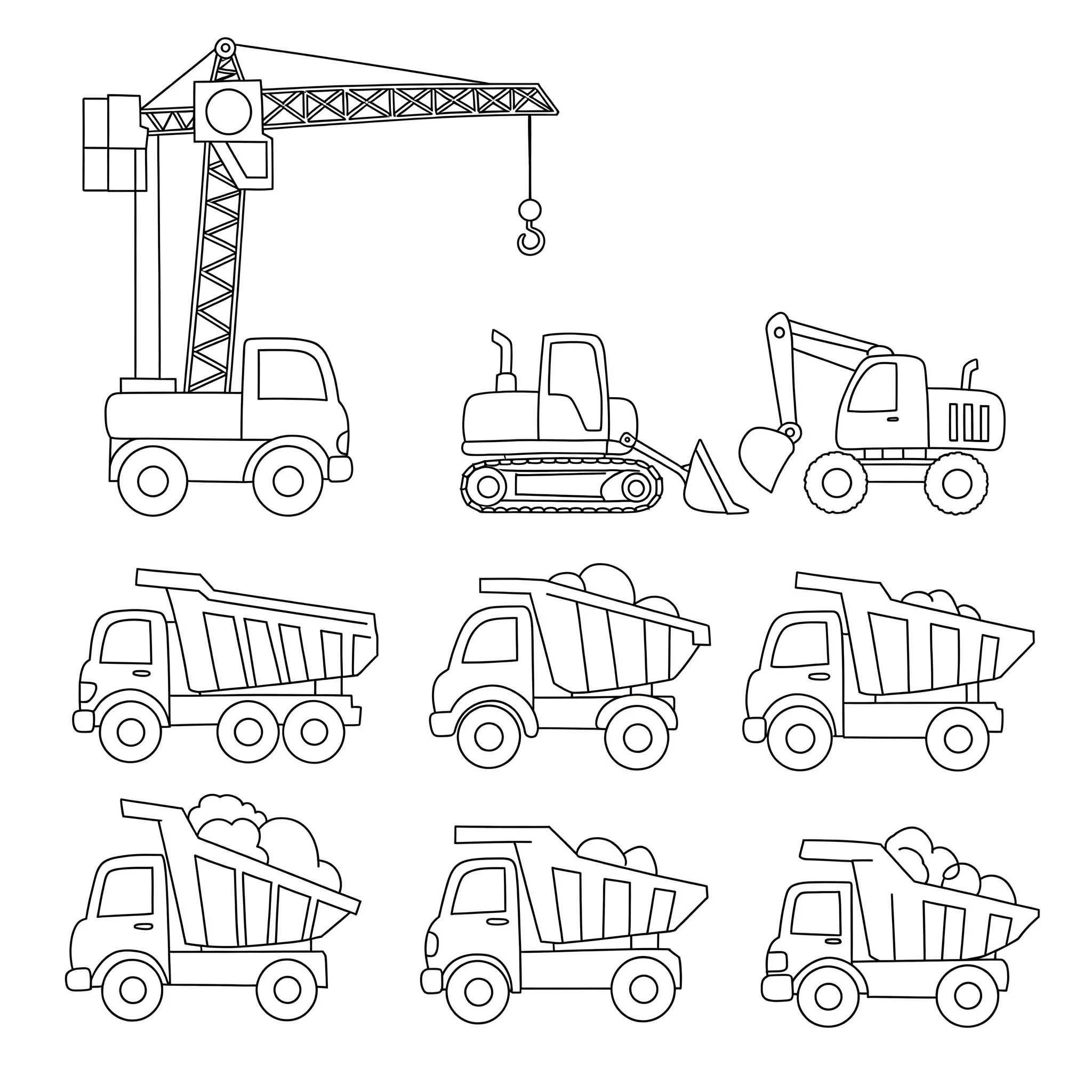 coloriage Chantier pour enfants a imprimer gratuit