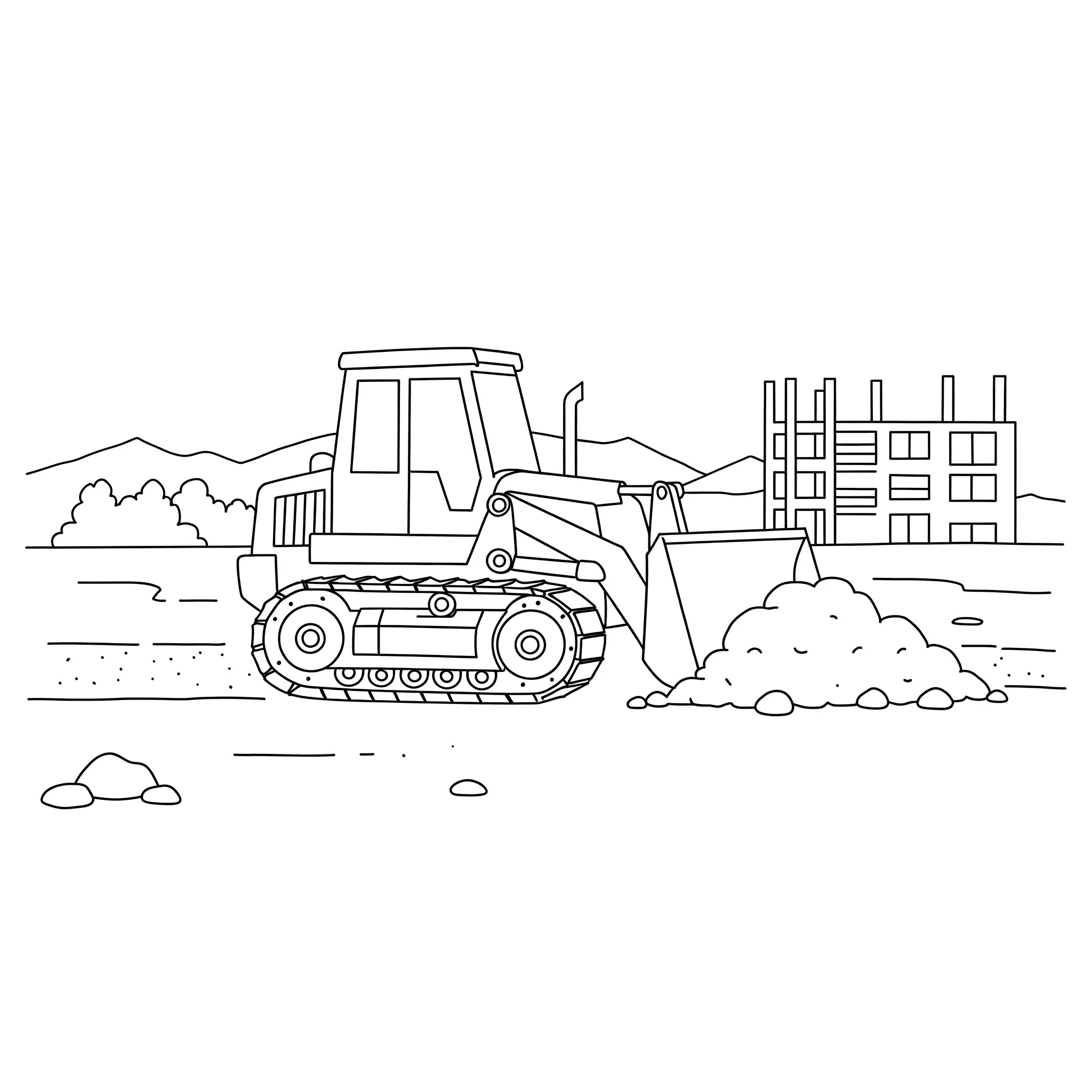 coloriage Chantier à imprimer a4