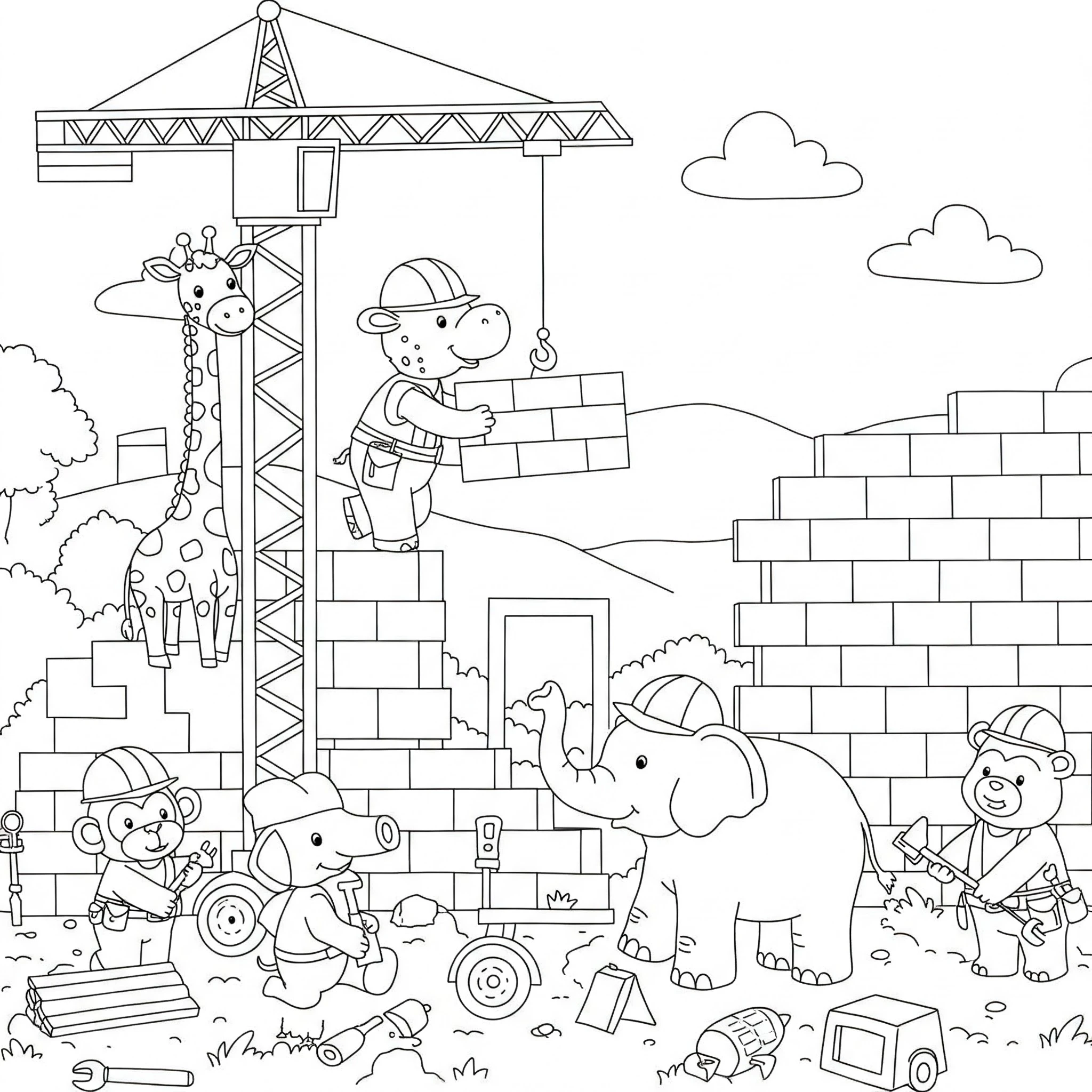 coloriage Chantier pour enfants