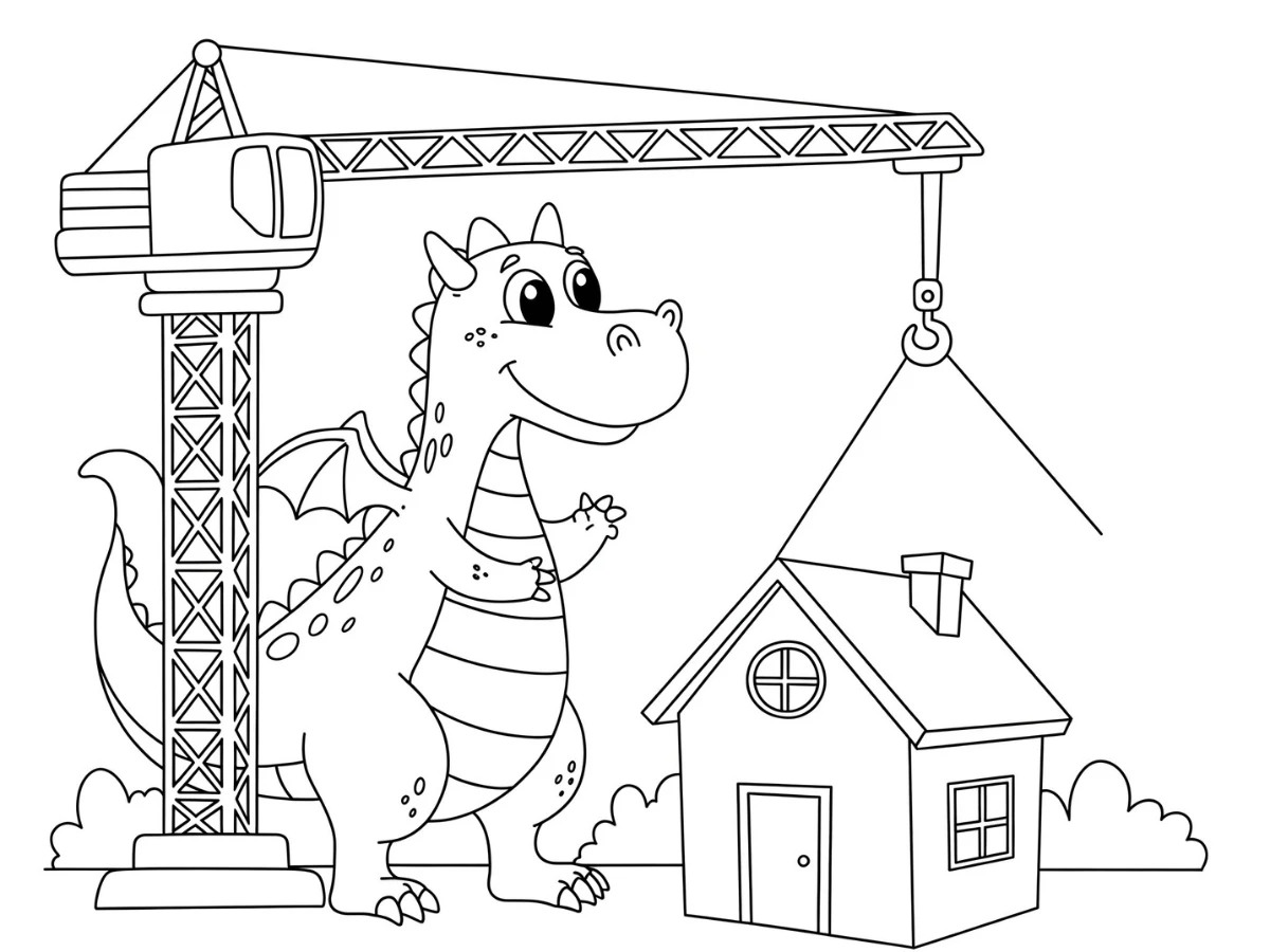 coloriage Chantier pour enfant de 3 ans