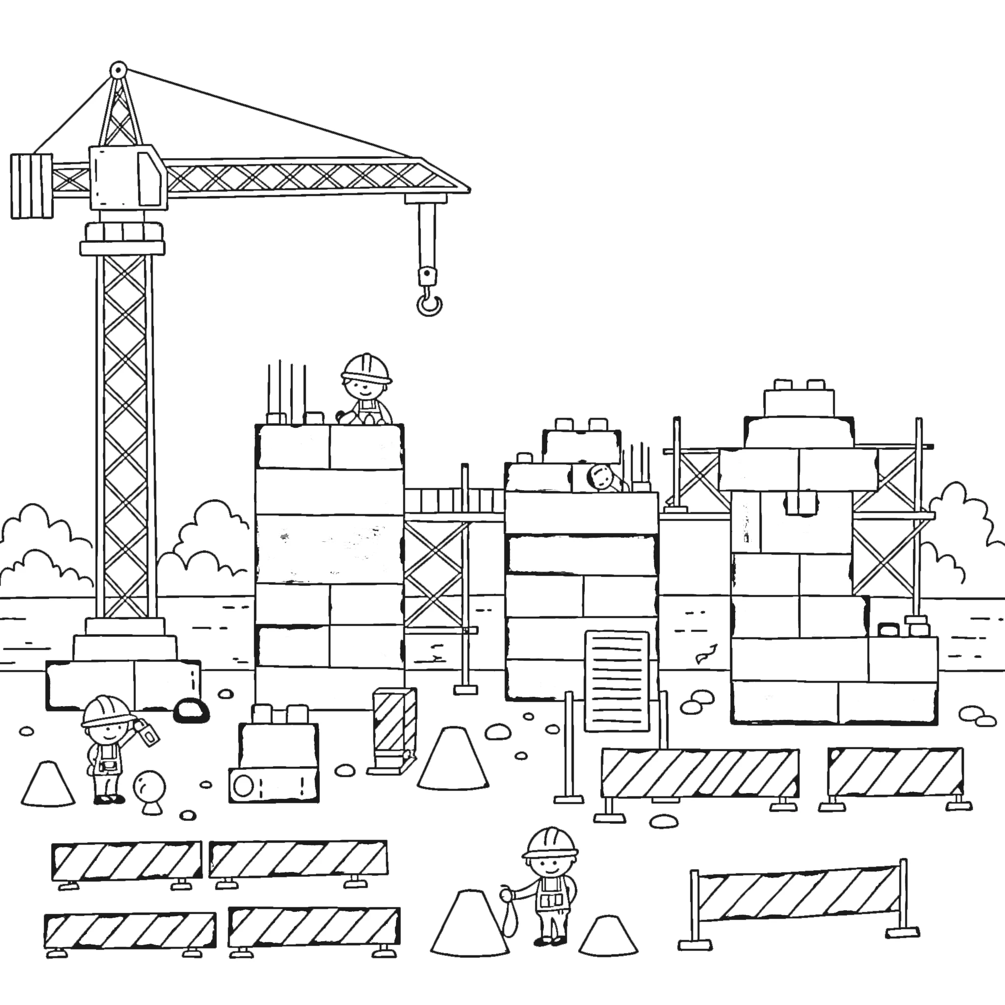 coloriage Chantier gratuit
