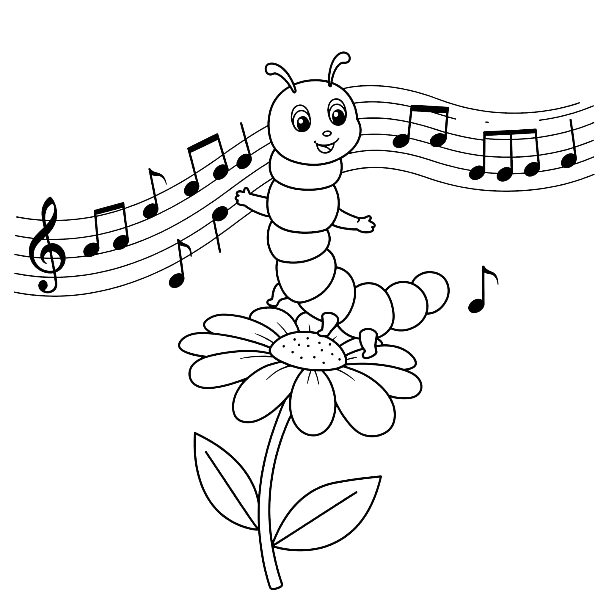 coloriage Chenille en ligne
