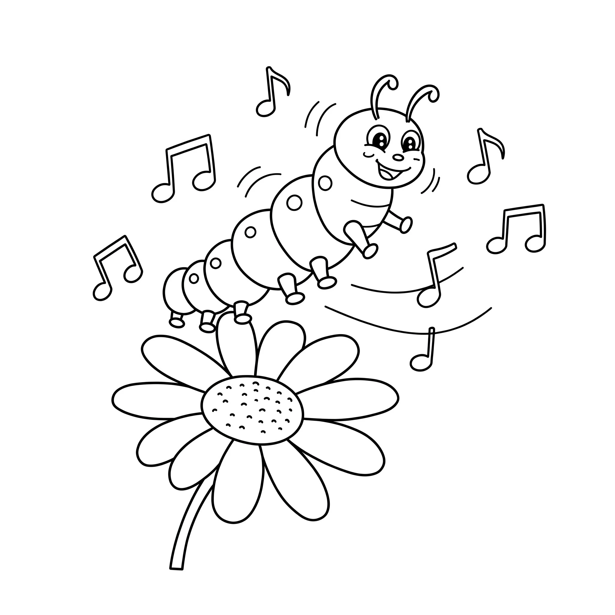 coloriage Chenille à imprimer pdf