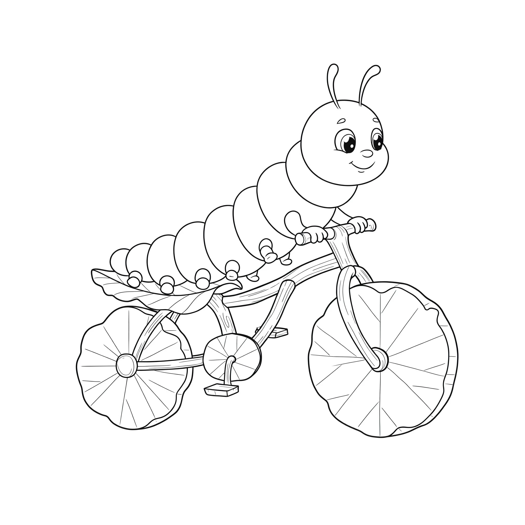 coloriage Chenille à imprimer pour enfants 1