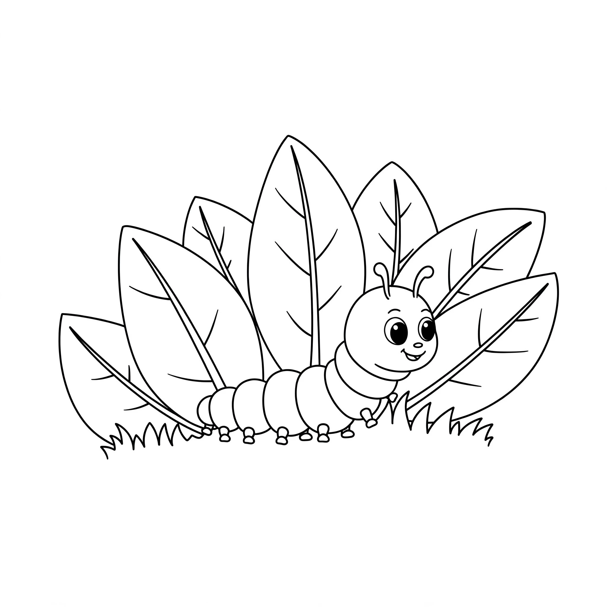 coloriage Chenille à imprimer gratuit 1
