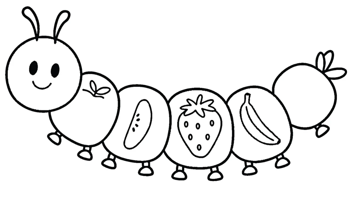 coloriage Chenille à imprimer pour enfants