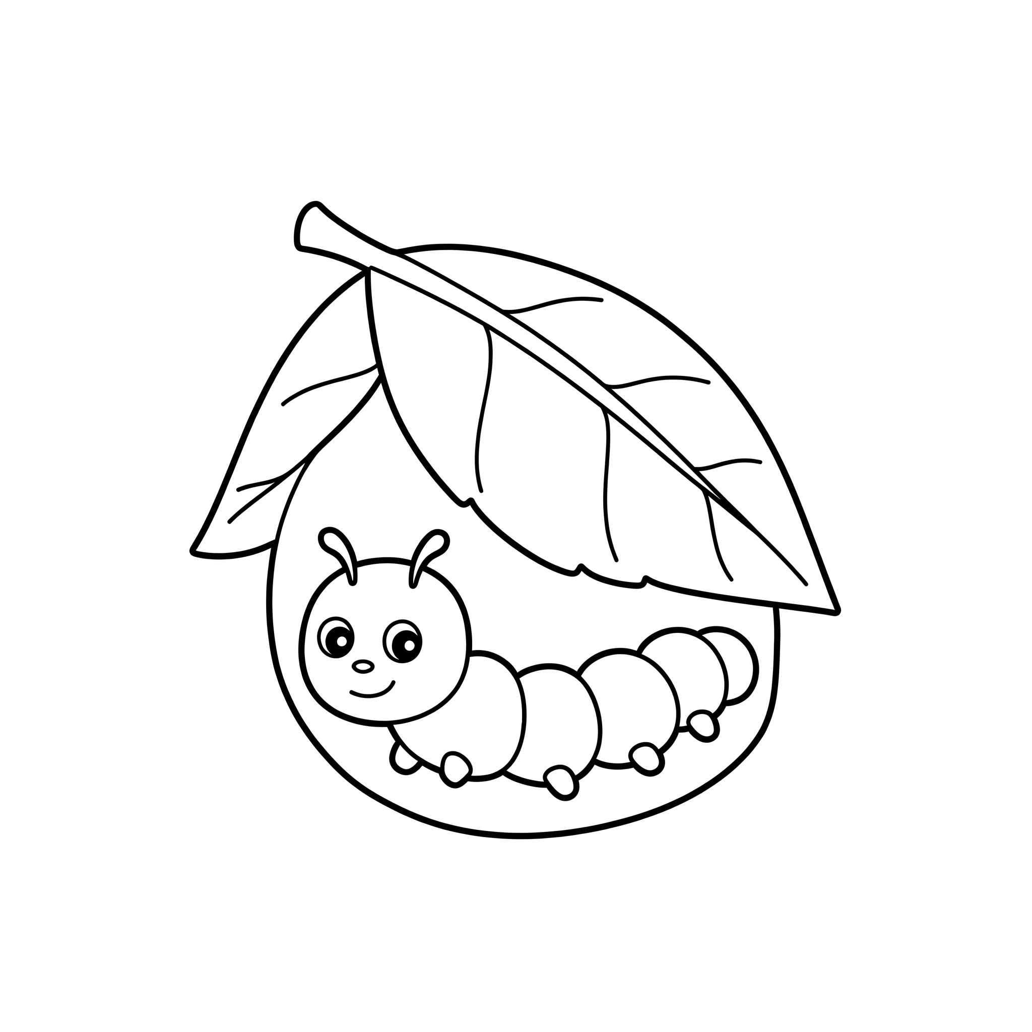 coloriage Chenille et apprentissage