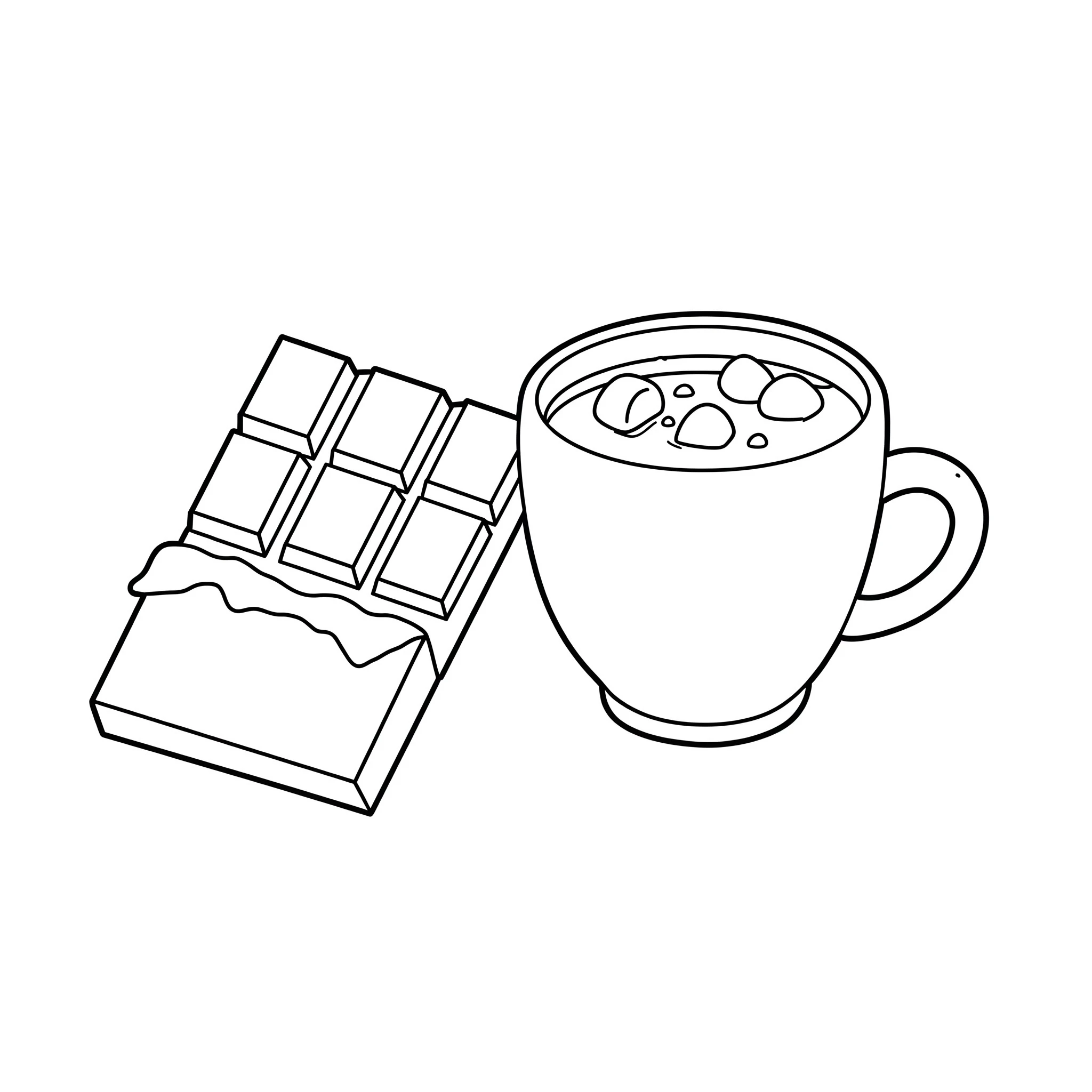 coloriage Chocolat à imprimer pour enfant de 6 ans