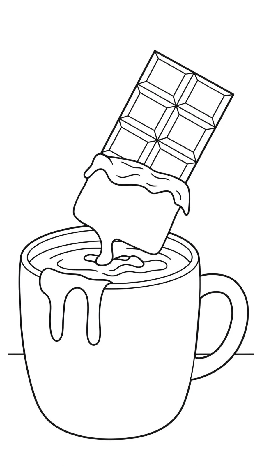 coloriage Chocolat à imprimer pour enfant de 2 ans