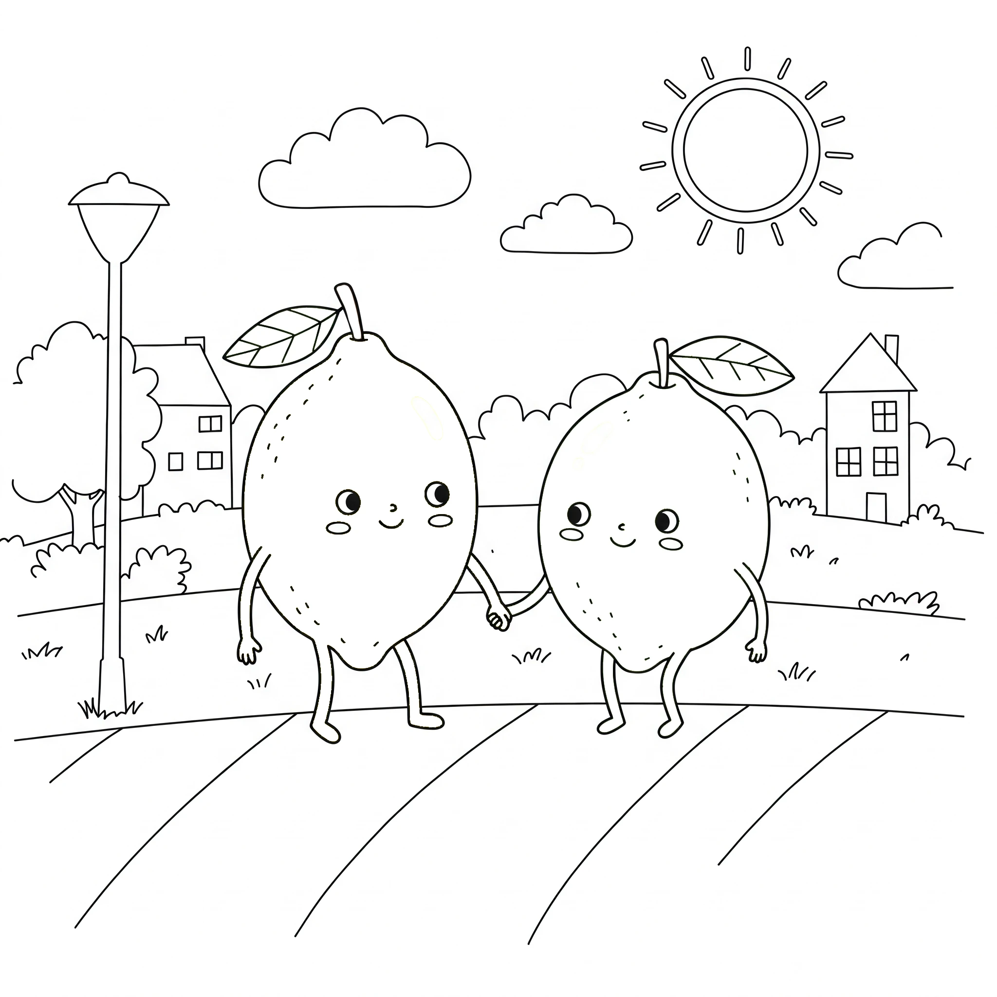 coloriage Citron de pour enfants