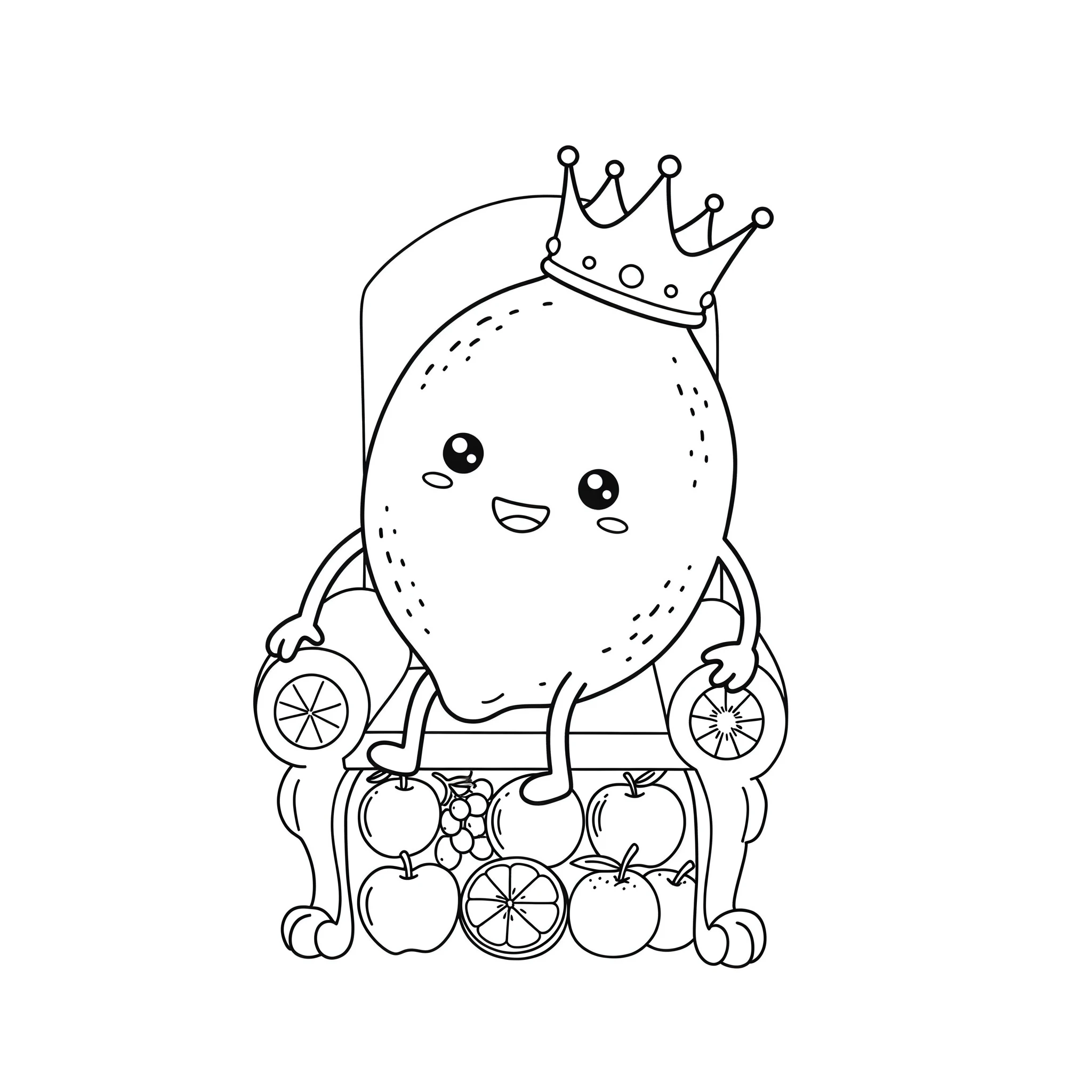 coloriage Citron en ligne pour enfant