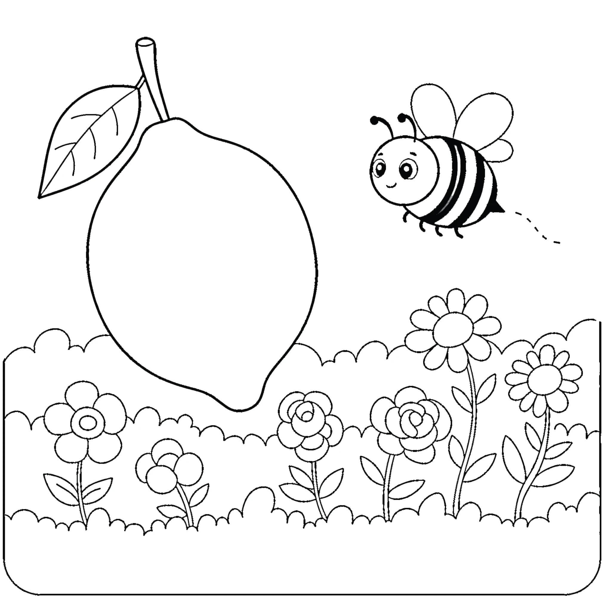 coloriage Citron et decoupage