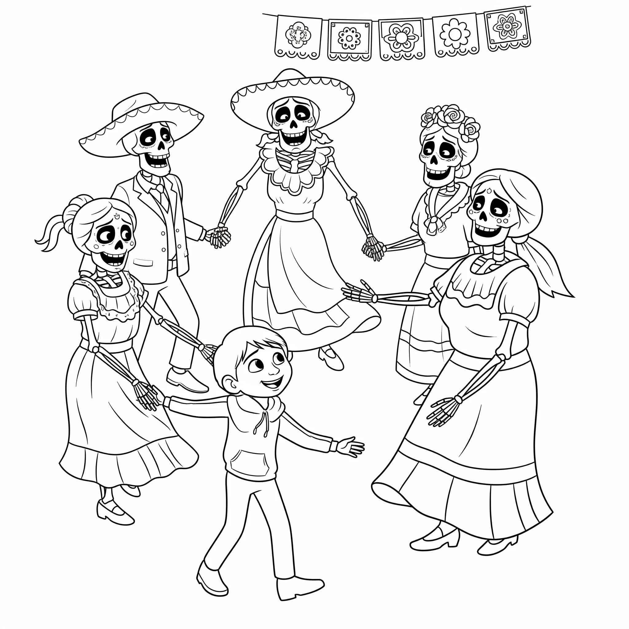 coloriage Coco à imprimer pour enfant de 8 ans