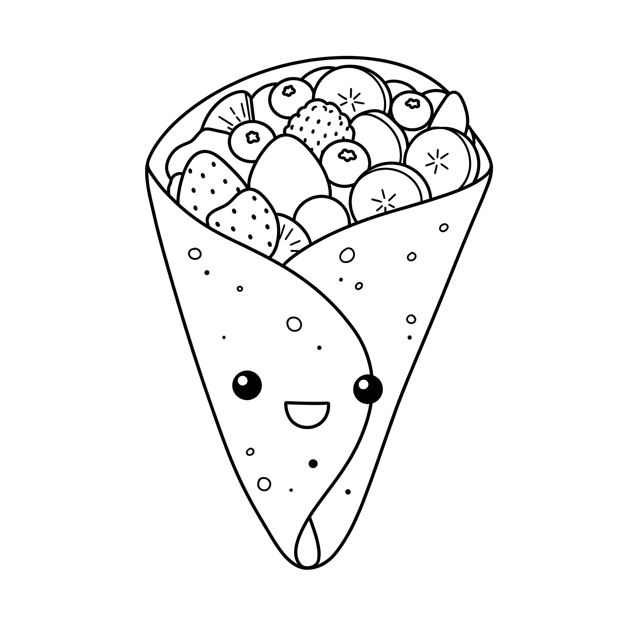 coloriage Crepes à imprimer gratuitement