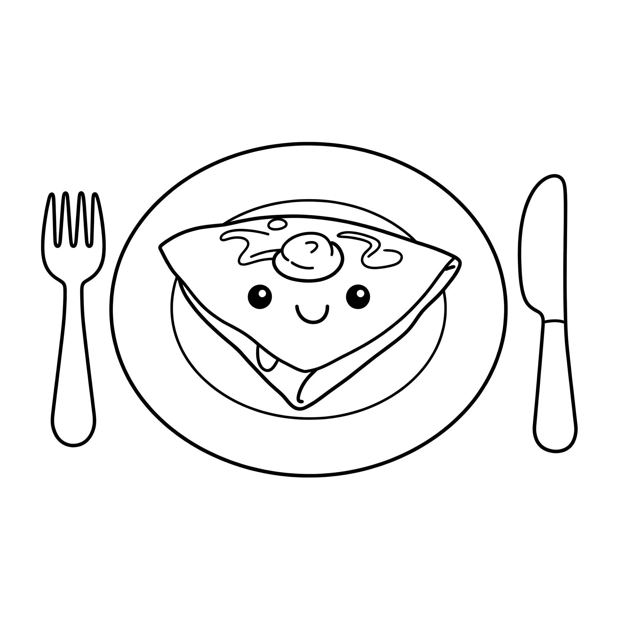 coloriage Crepes et decoupage