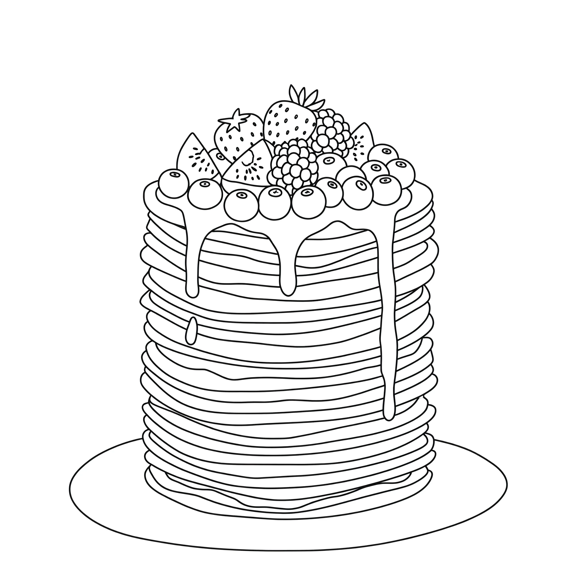 coloriage Crepes à imprimer pour enfant de 7 ans