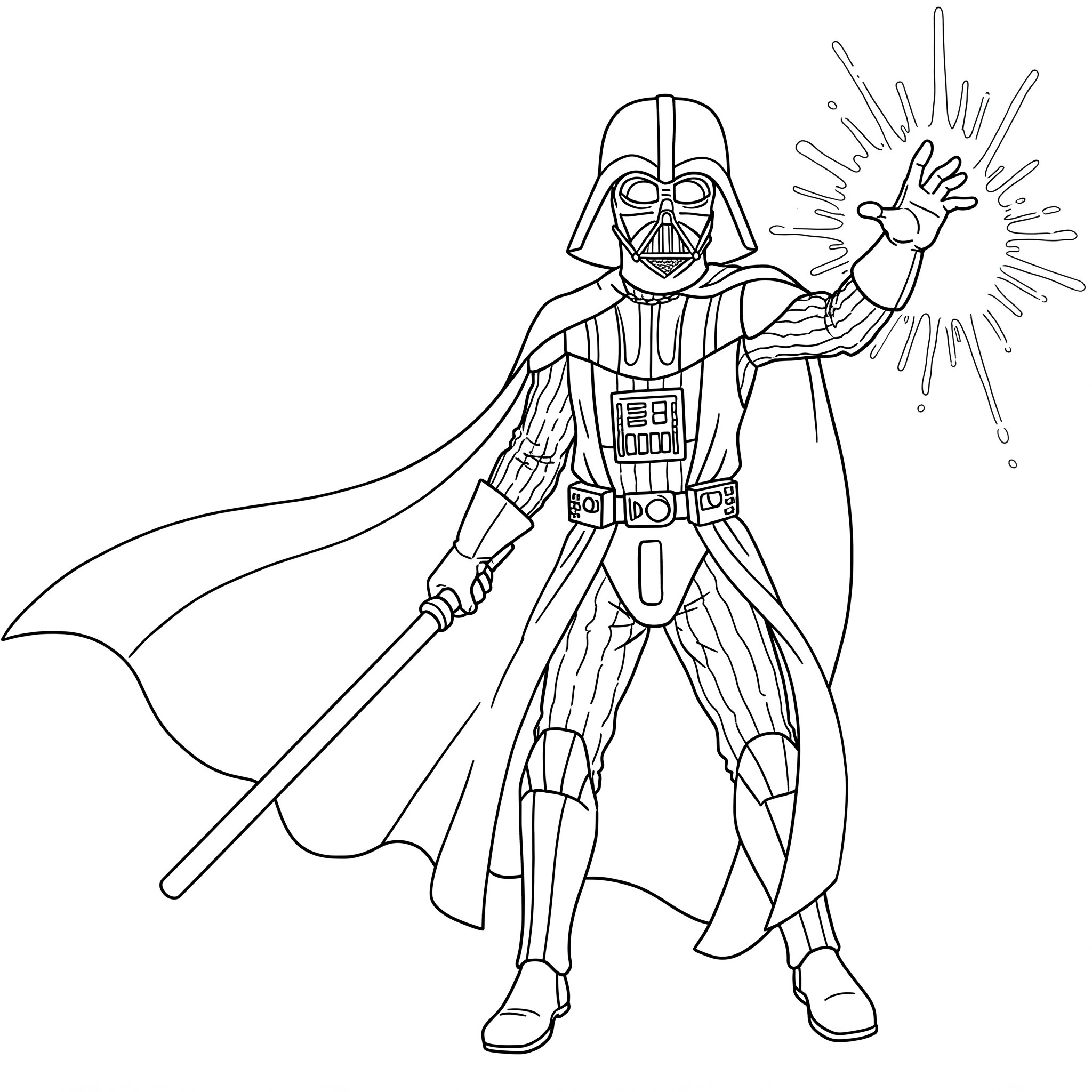 coloriage Dark Vador pour enfant à imprimer