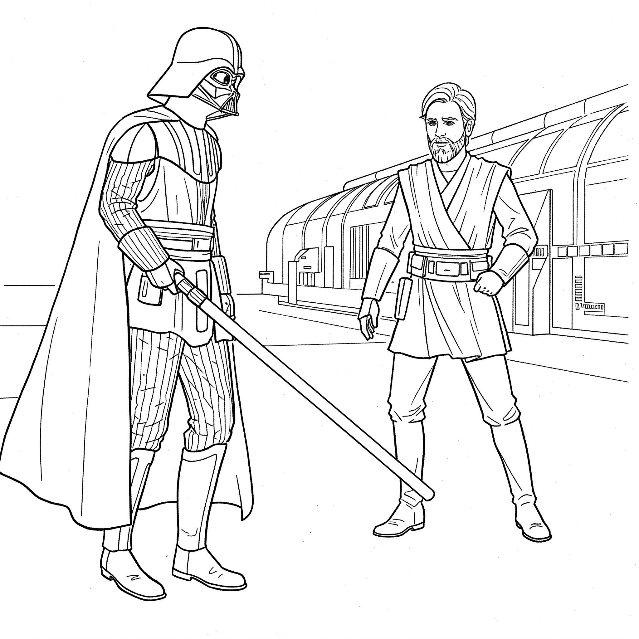 coloriage Dark Vador a colorier en ligne