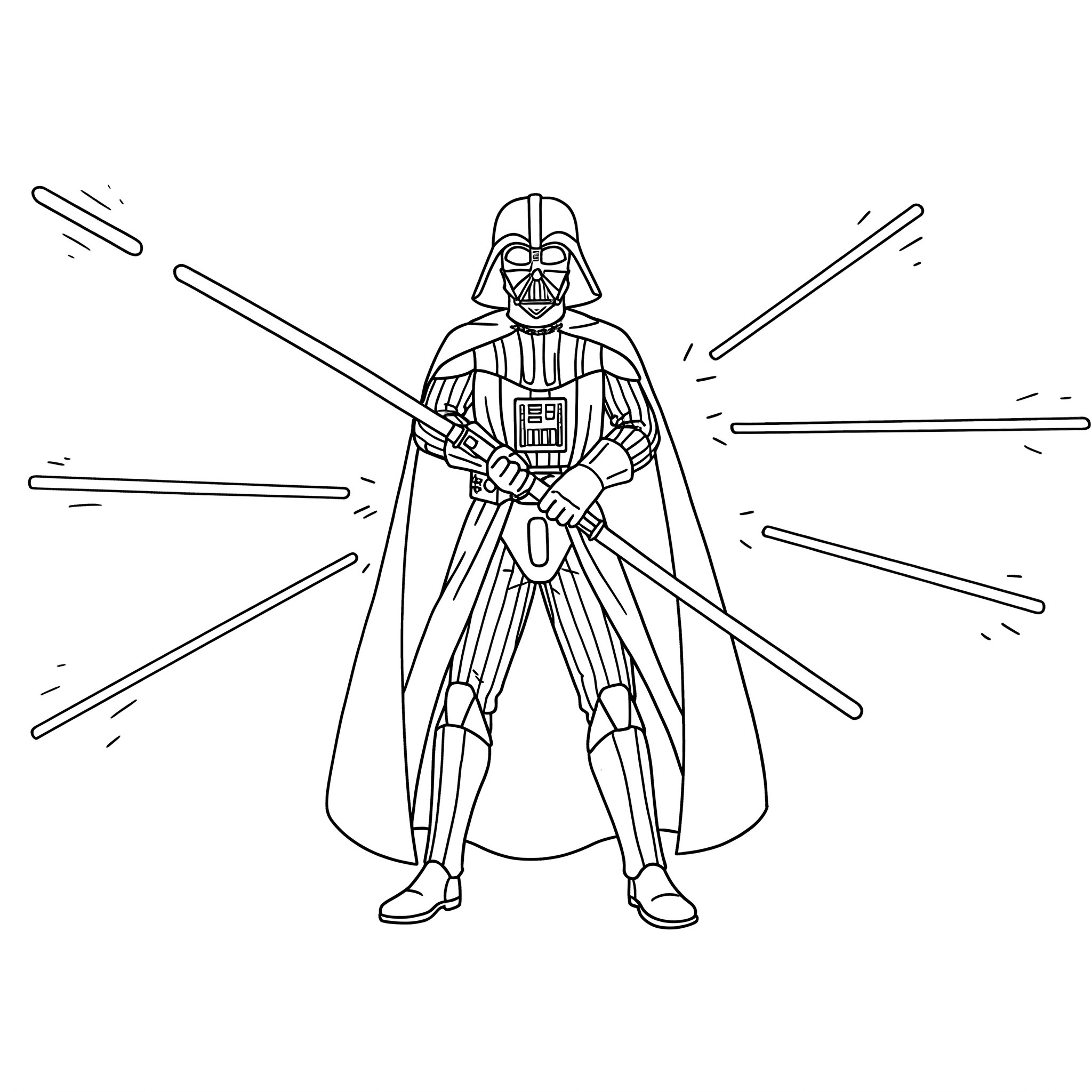 coloriage Dark Vador à imprimer a4
