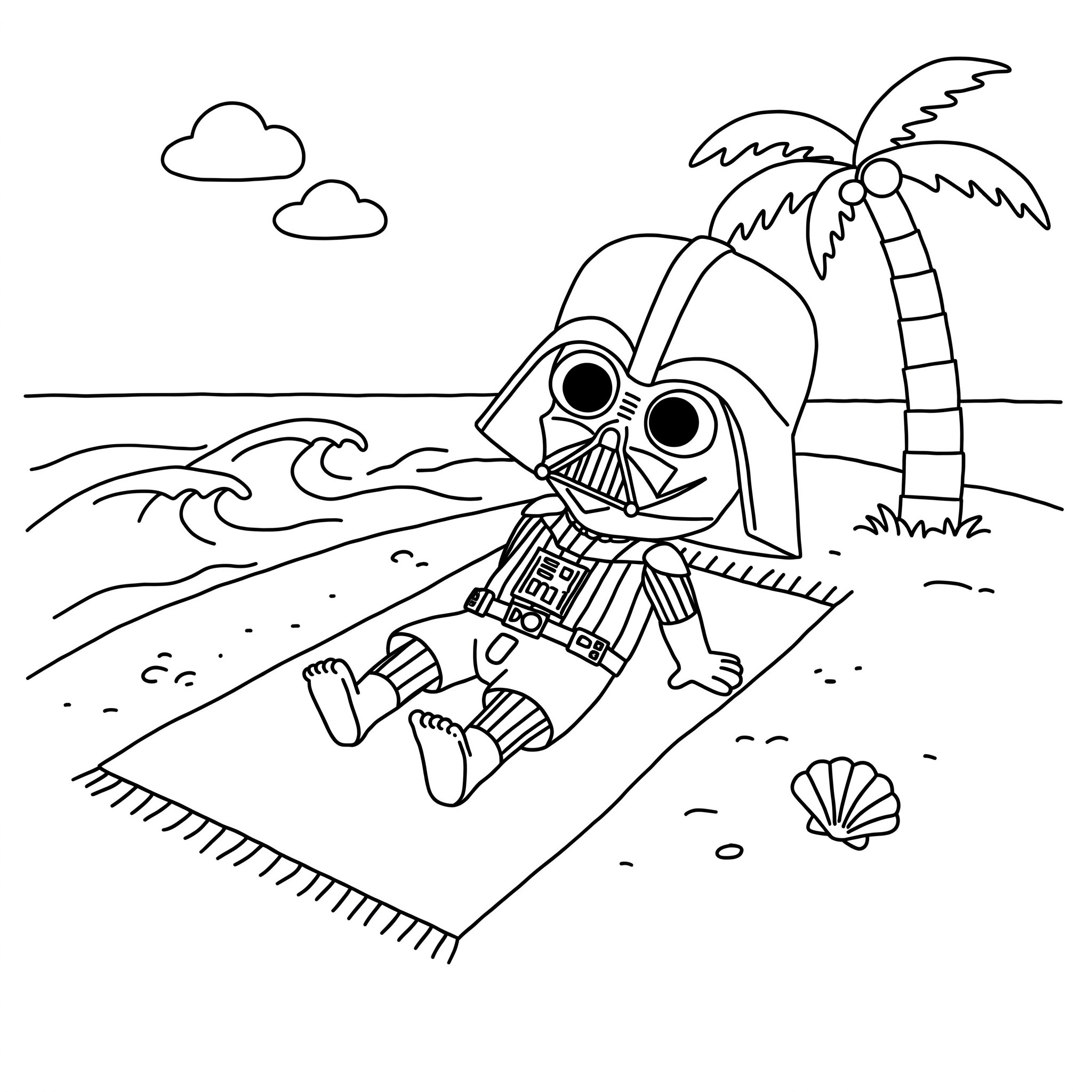 imprimer coloriage Dark Vador gratuit