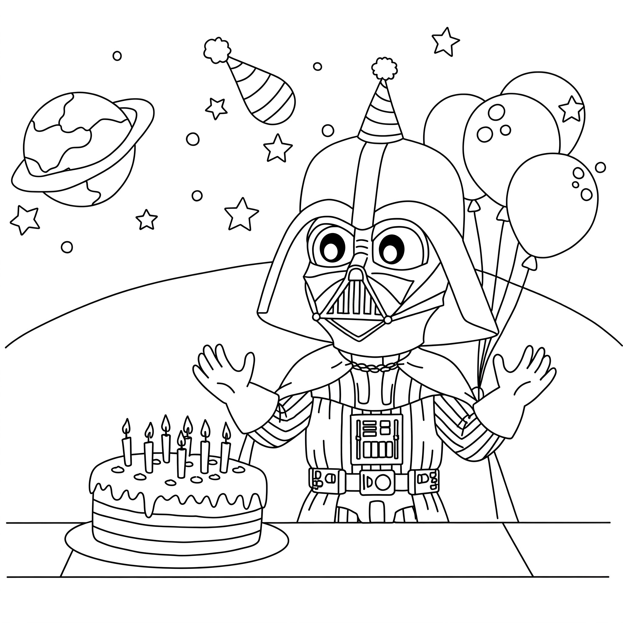 coloriage Dark Vador à imprimer pdf gratuit