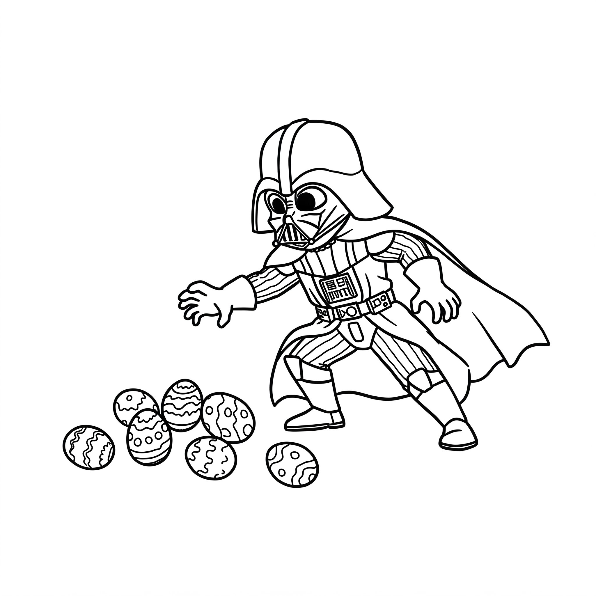 coloriage Dark Vador à imprimer pour enfant de 8 ans