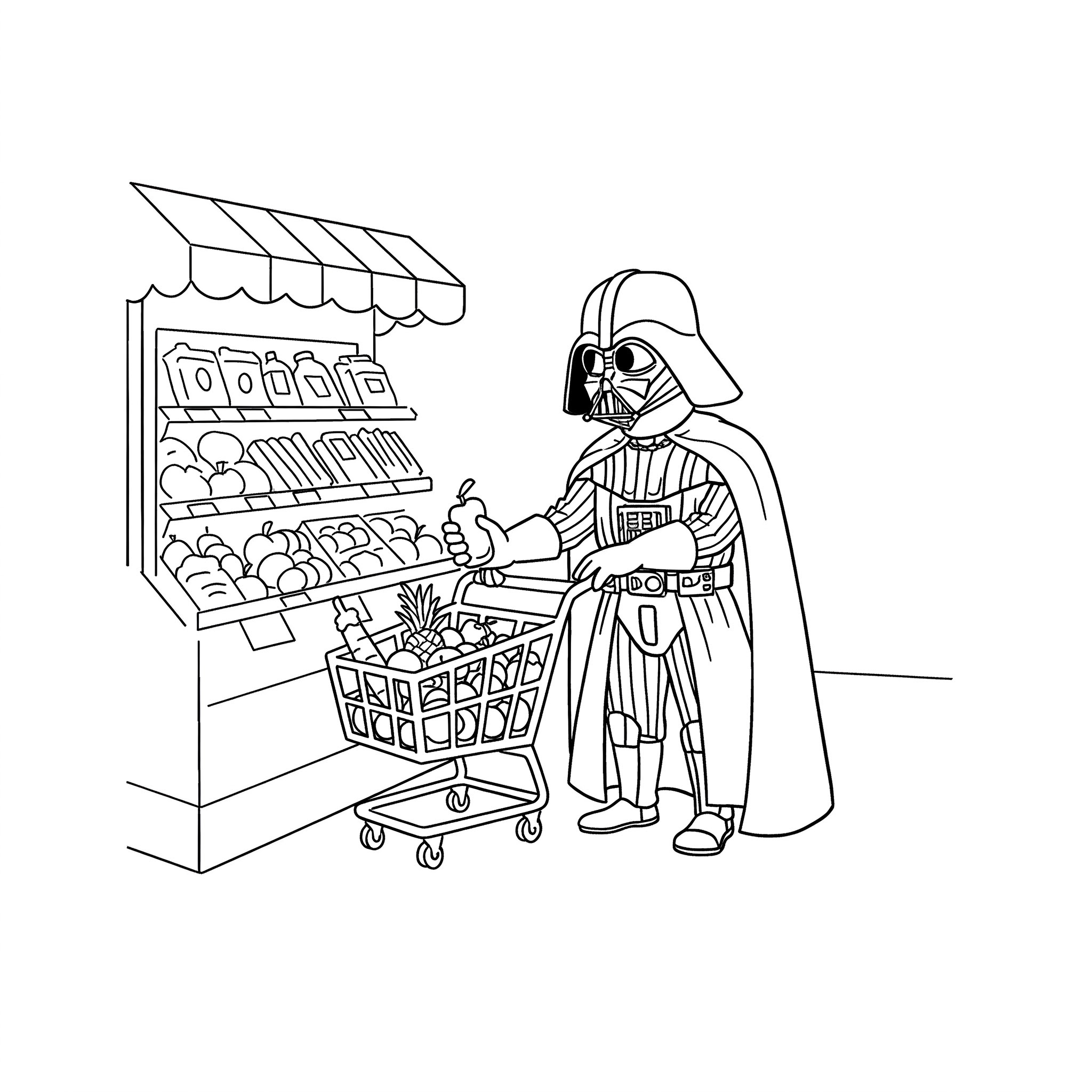 coloriage Dark Vador à imprimer 1